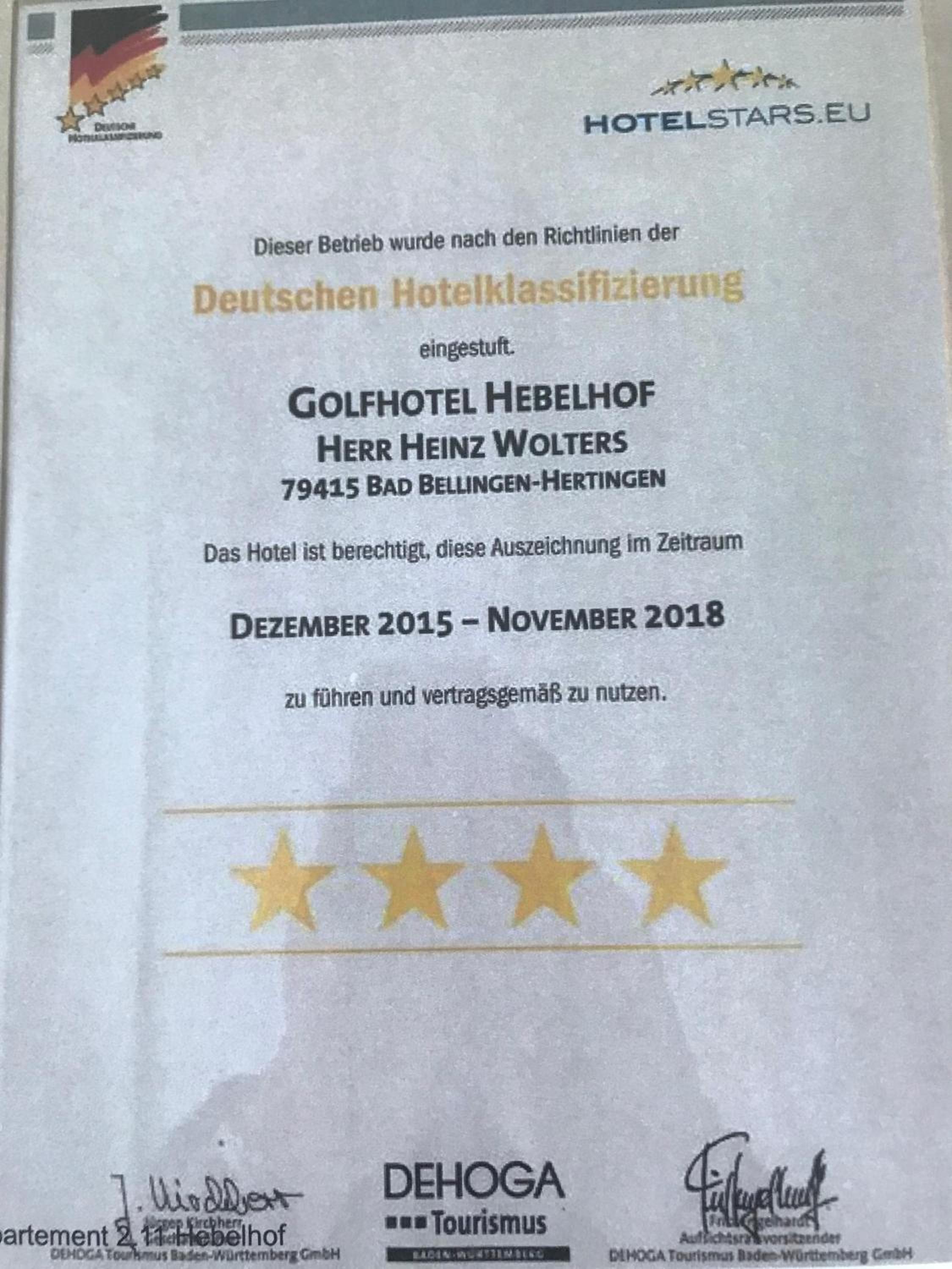 Wellness- & Golf-Appartement 2.2 Hebelhof