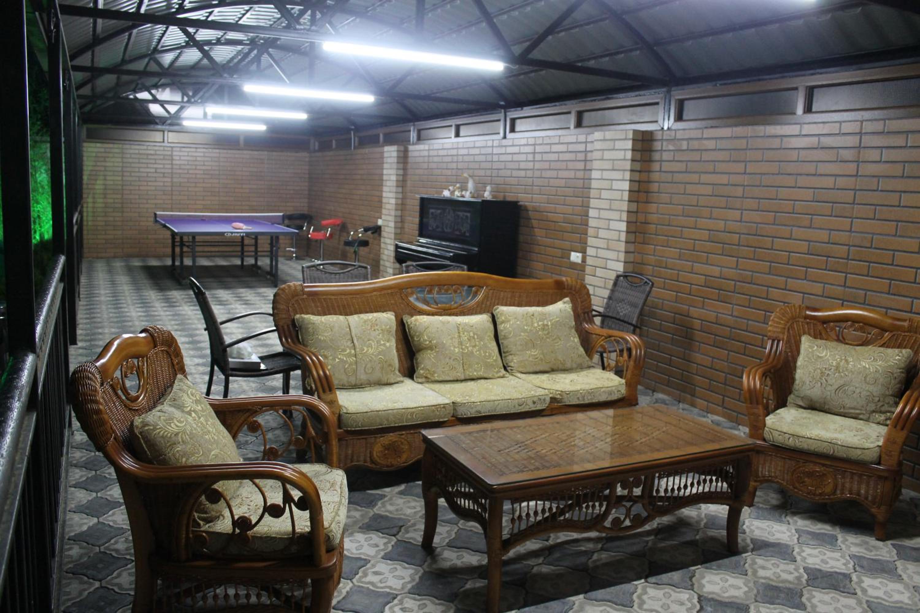 outdoor BBQ area