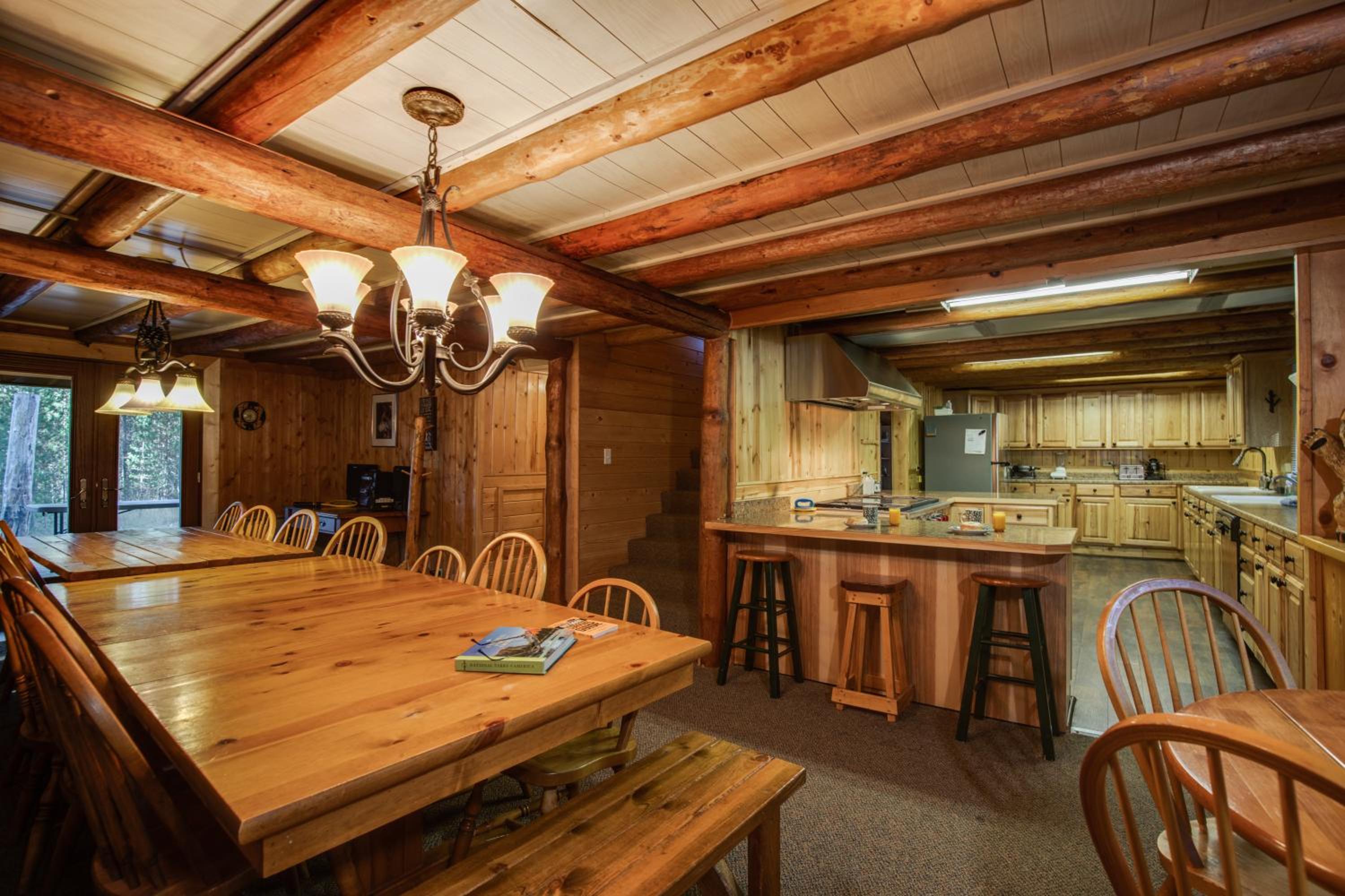 Grey Wolf Retreat by KABINO Sleeps 20 Commercial Kitchen Fire Pit WiFi Bunk Beds view 3