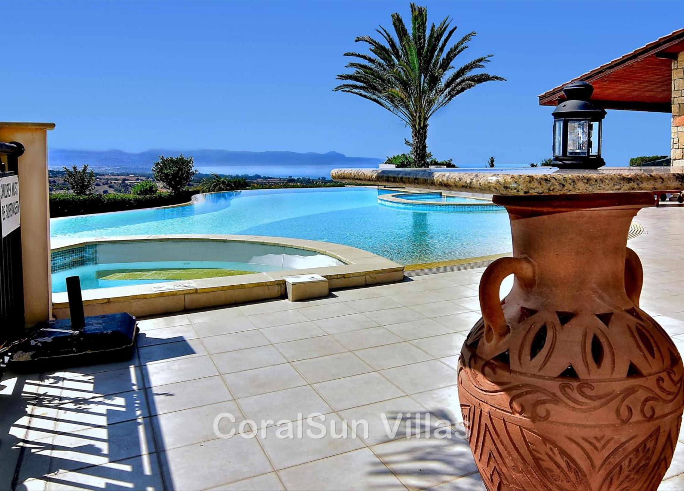 Amazing Luxury Villa, Enormous Heated Pool Jacuzzi, Gym, Games Room In Paphos, view 4