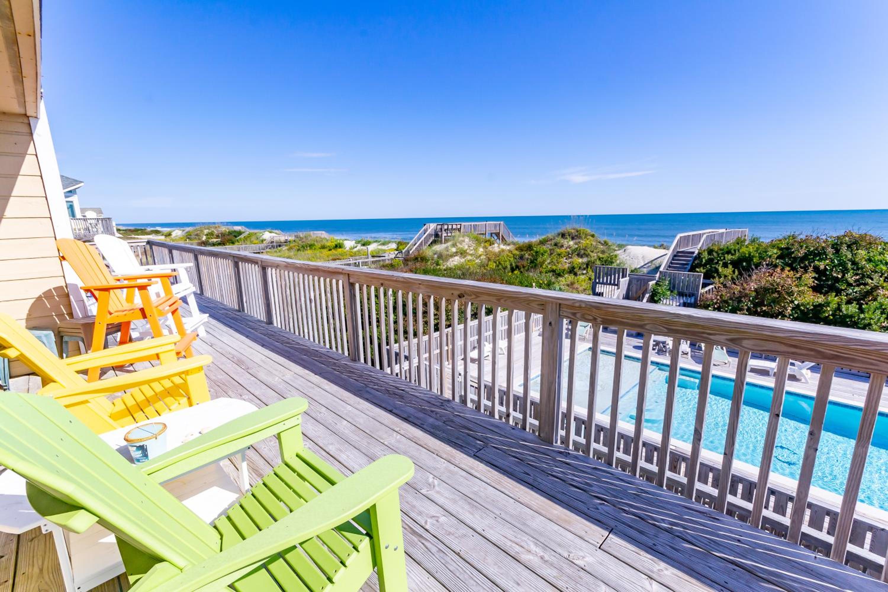 Jessea - Corolla, Ocean Sands, Oceanfront, Ocean Views, Private Walkway to Beach, Pool, Hot Tub