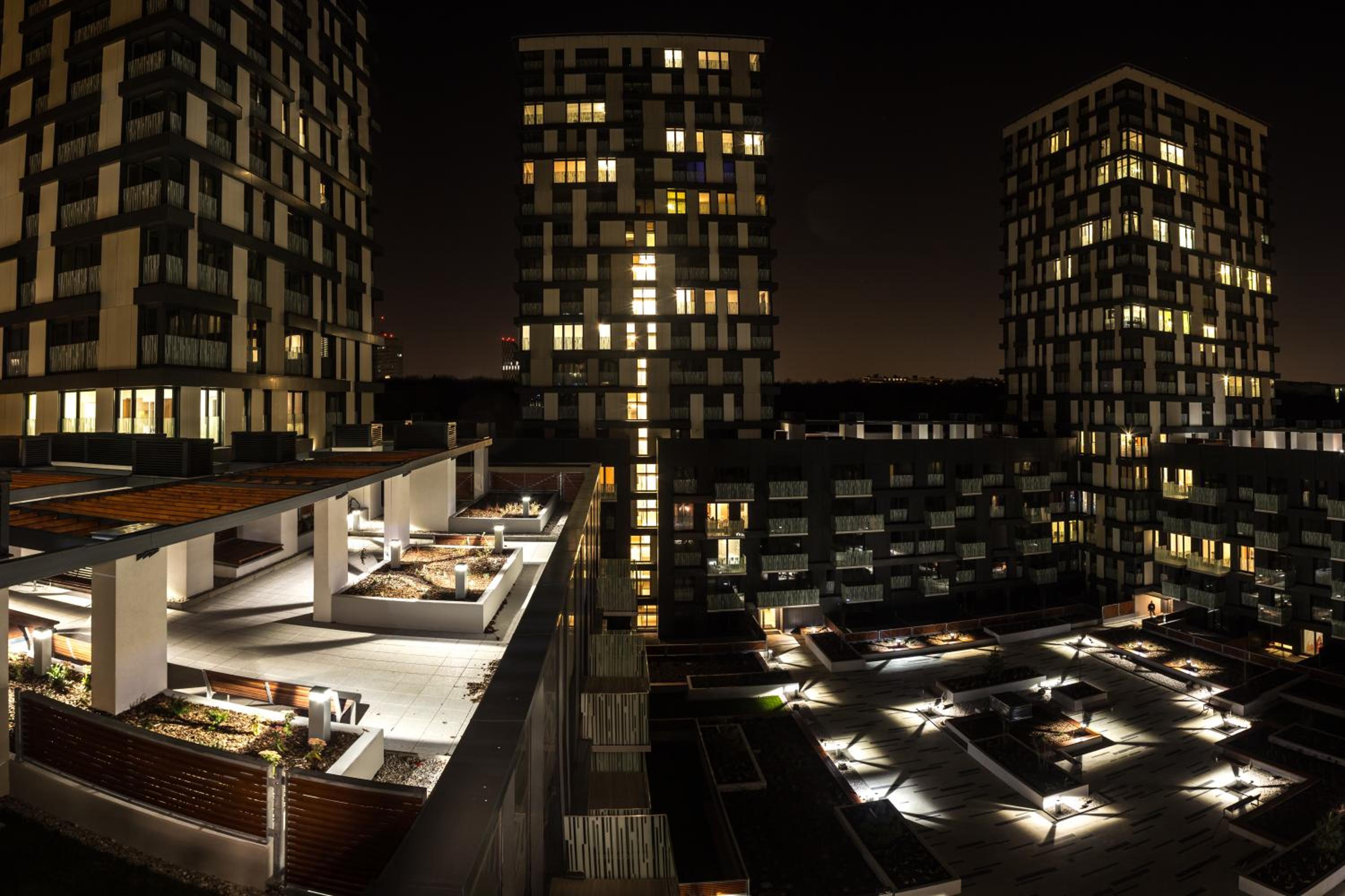 Prague apartment in residential tower · parking