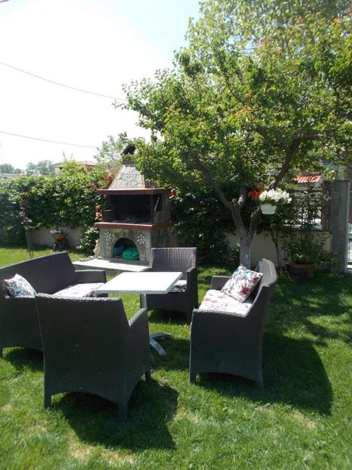 outdoor BBQ area