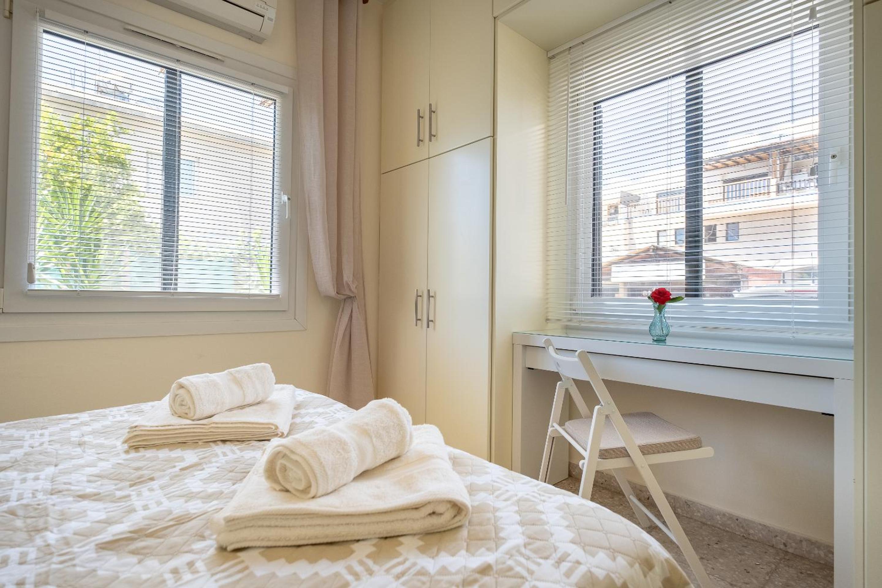 Dalia 2 Bedroom Apartment with Pool & Garden, Parking, Walk to Beach, Gated Complex