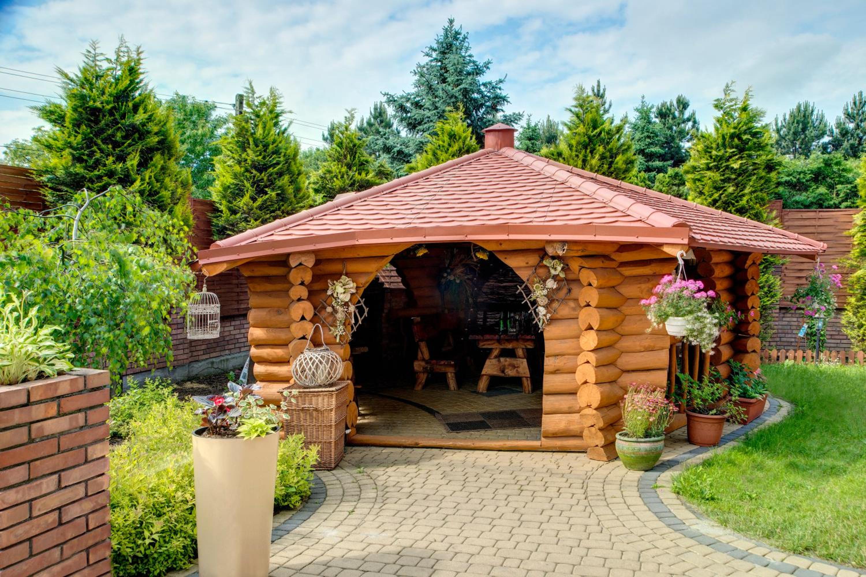 outdoor BBQ area
