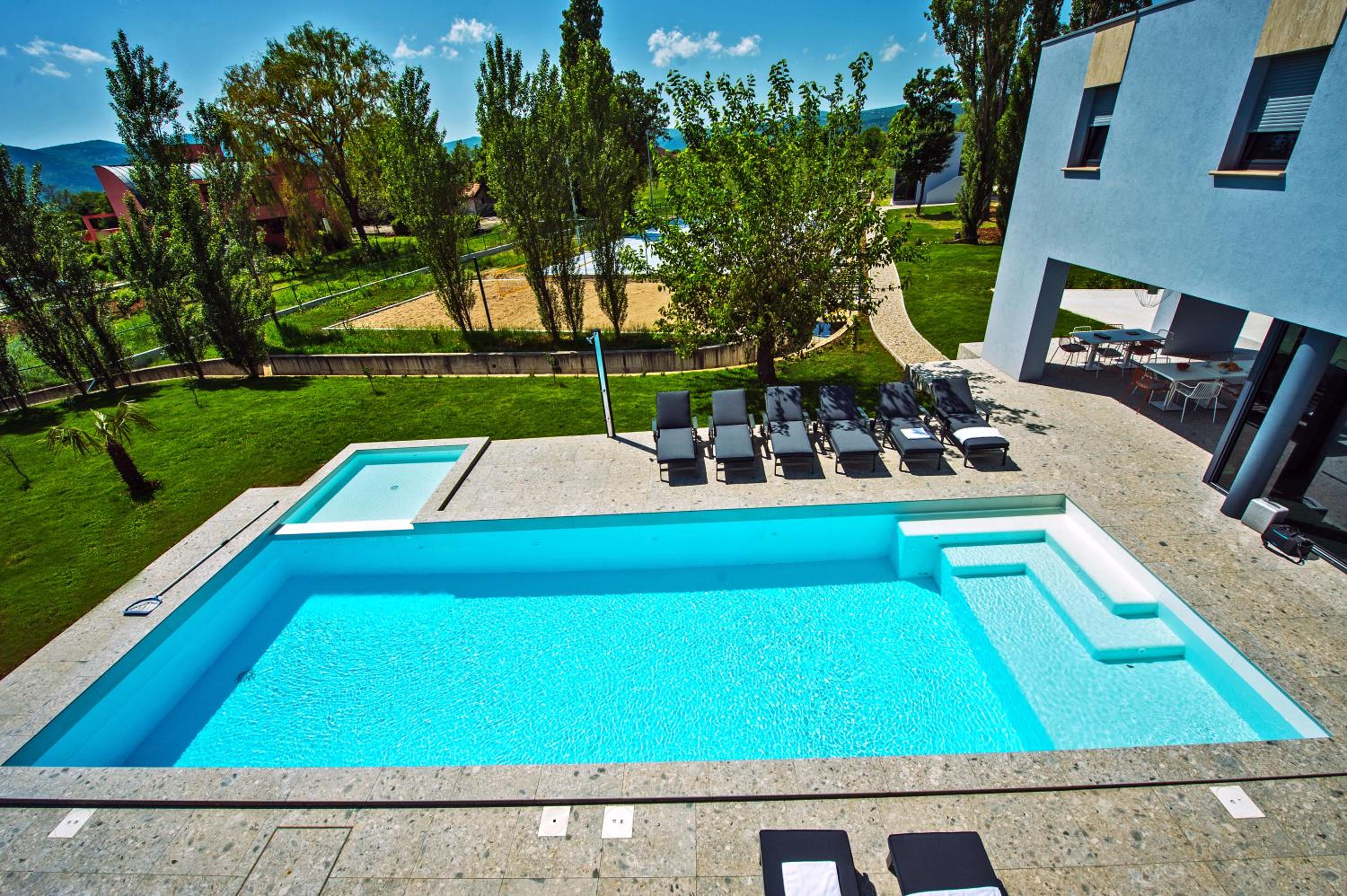Luxury Villa Lucella, big pool, spa, tennis, gym, volleyball view 3