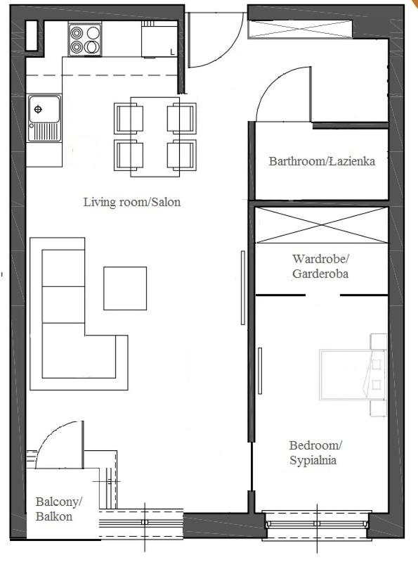Central Kazimierz Apartment with balcony