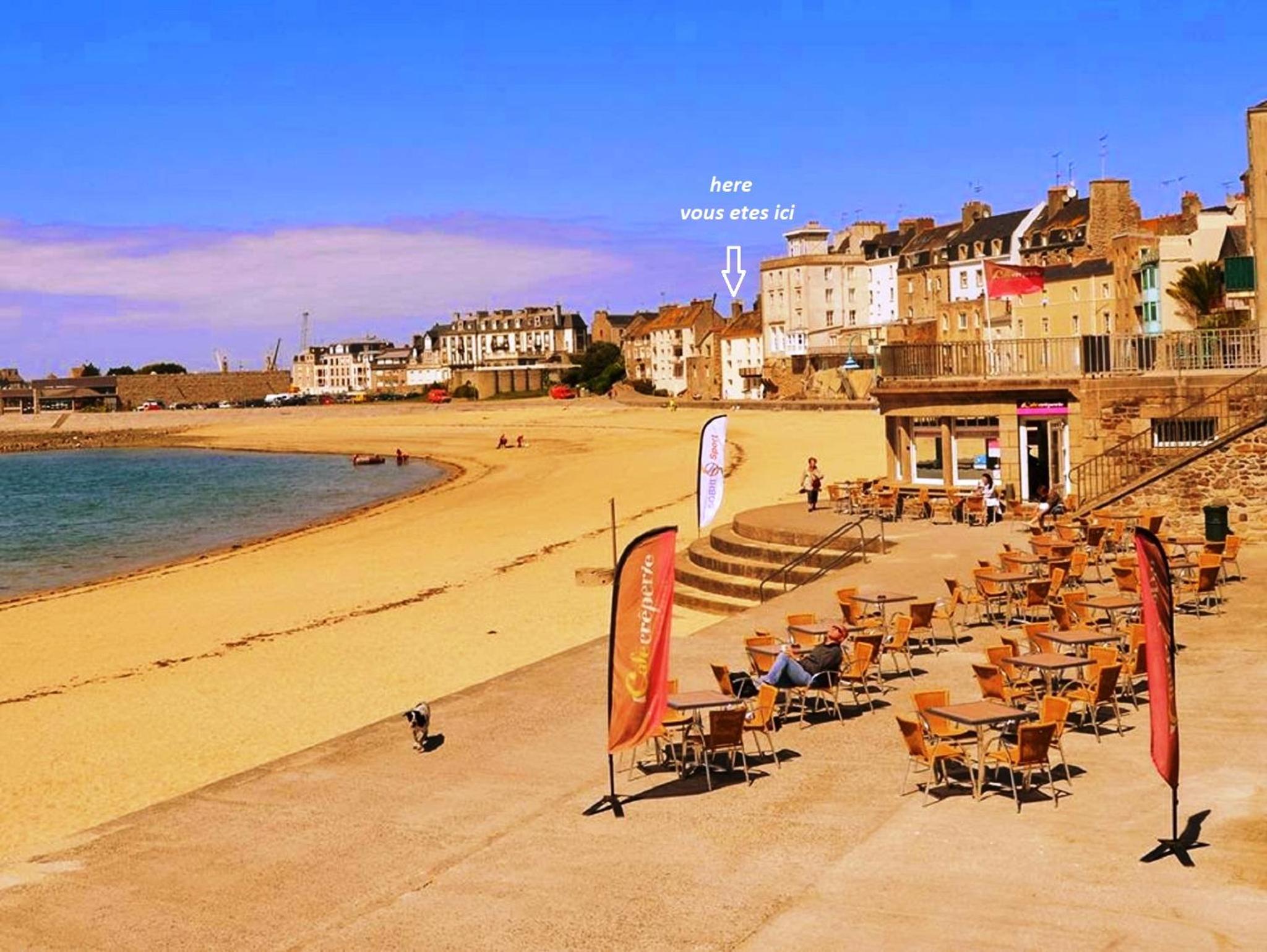 Appartement Saint Malo vue sur mer et sur intra muros, Ferry, plage et commerces à 50 m