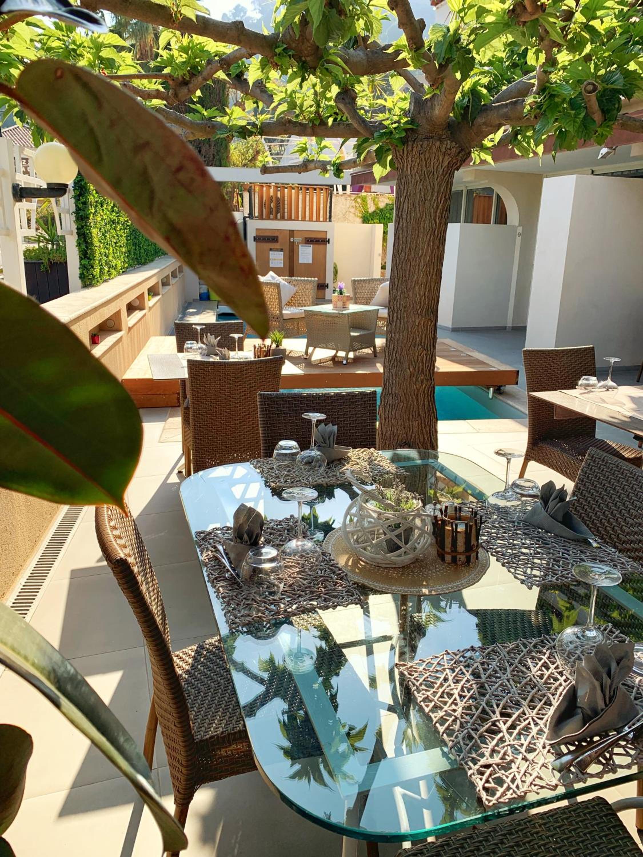 outdoor BBQ area