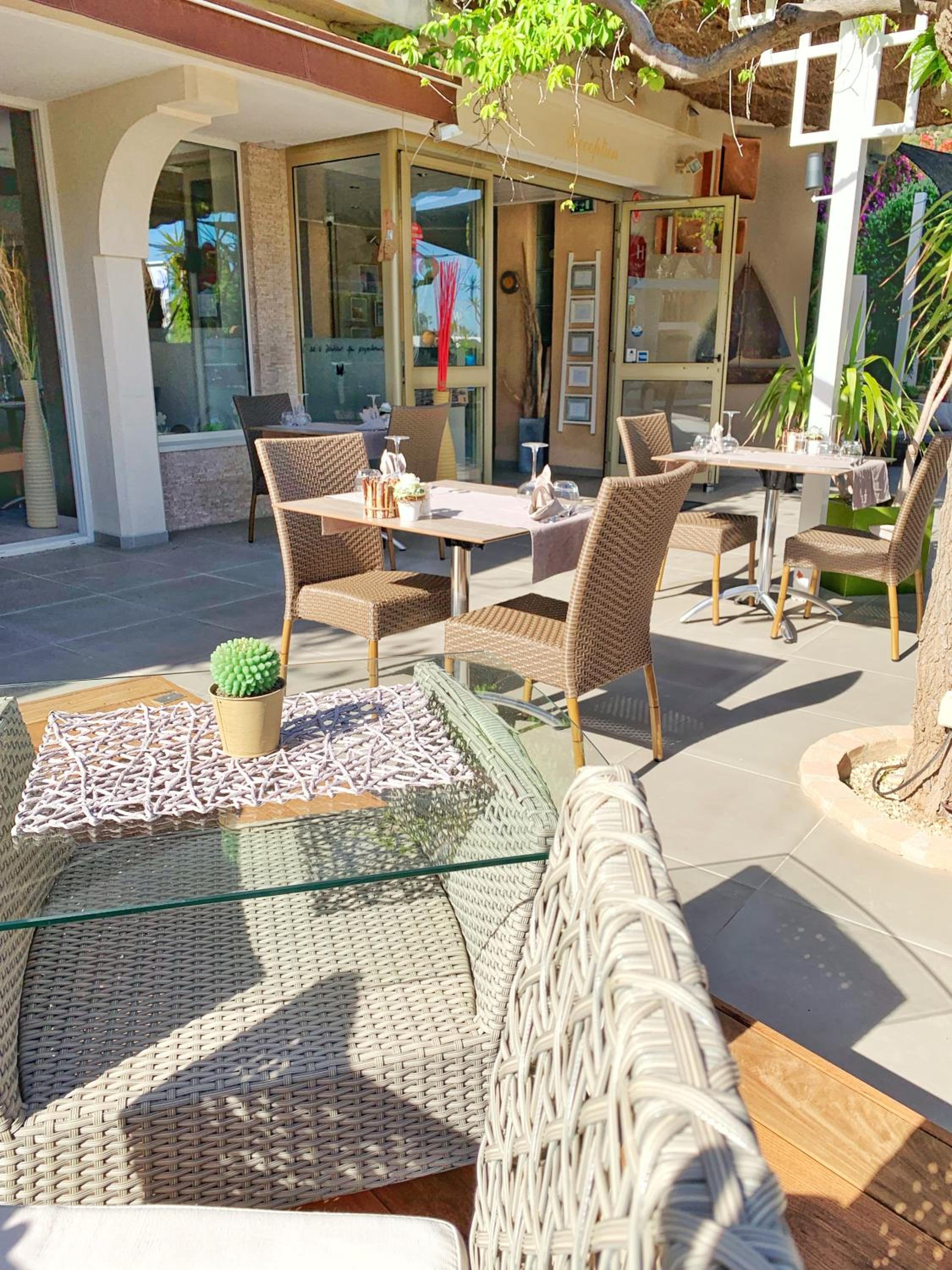 outdoor BBQ area
