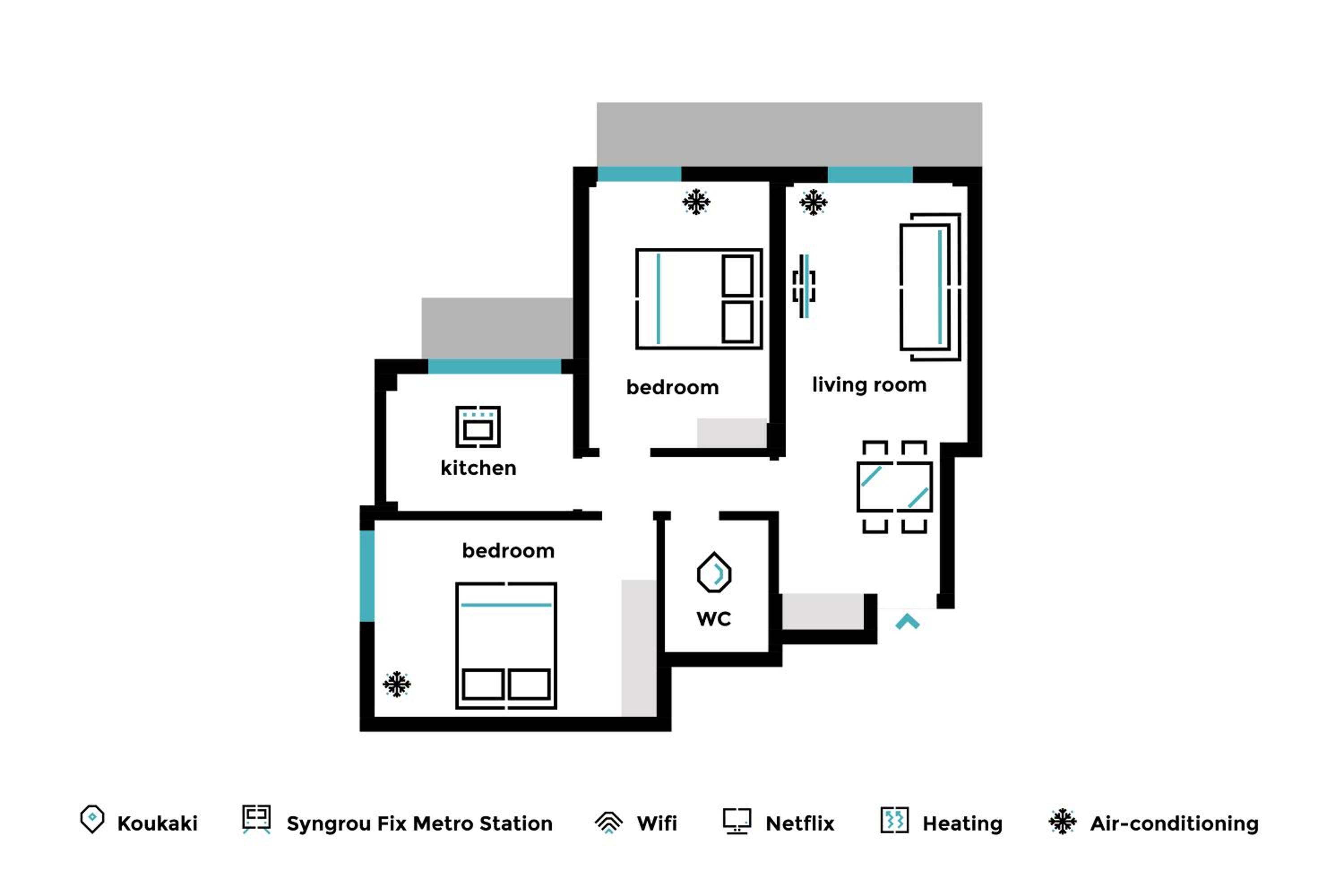 Urban 2BD Apartment in Koukaki by UPSTREET