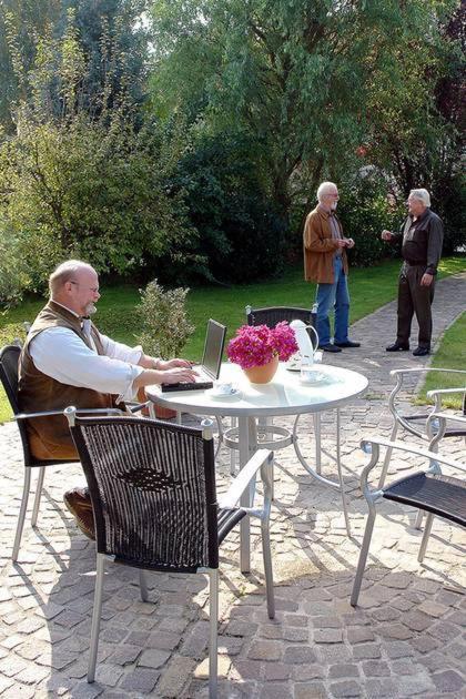 outdoor BBQ area