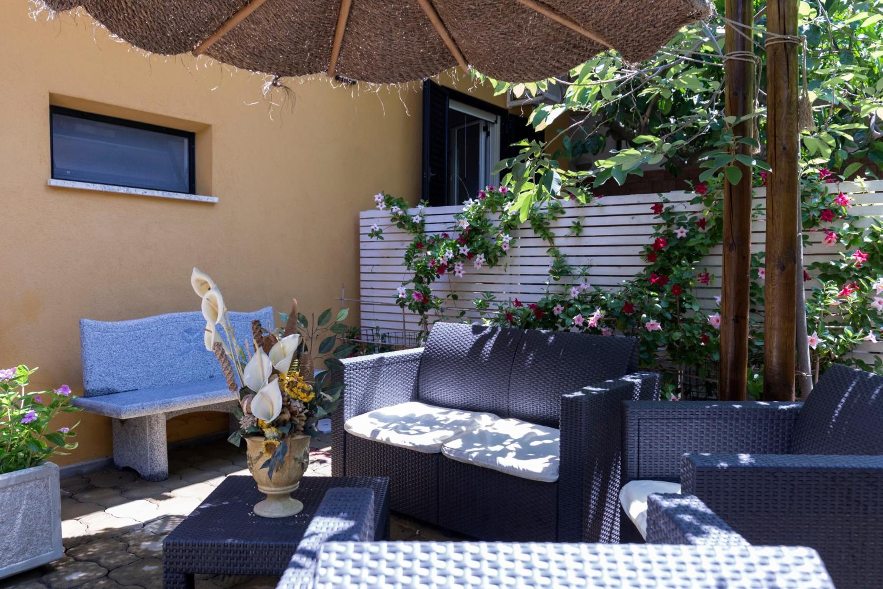 outdoor BBQ area