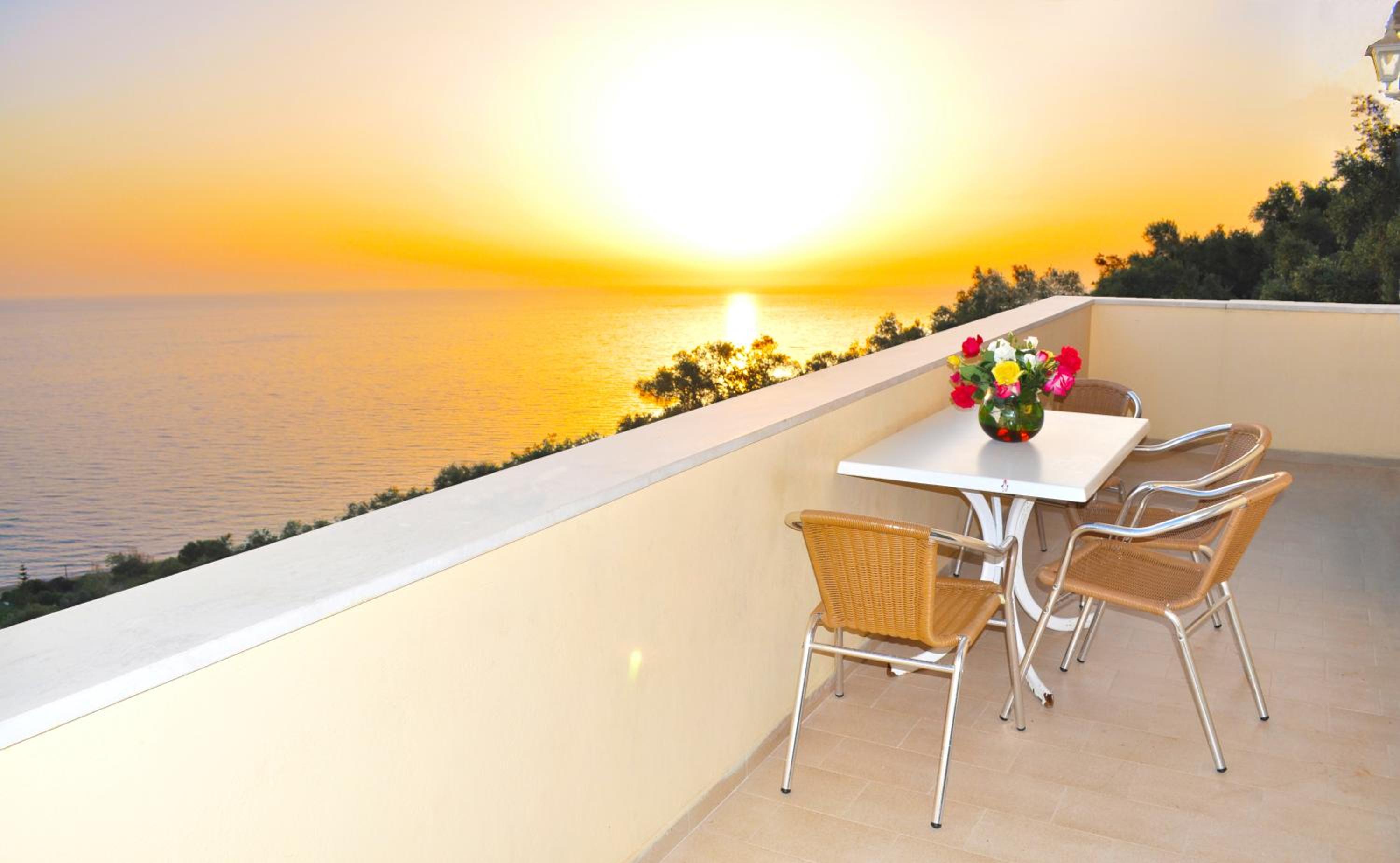 Holiday Apartments with pool Maria on Agios Gordios Beach view 5
