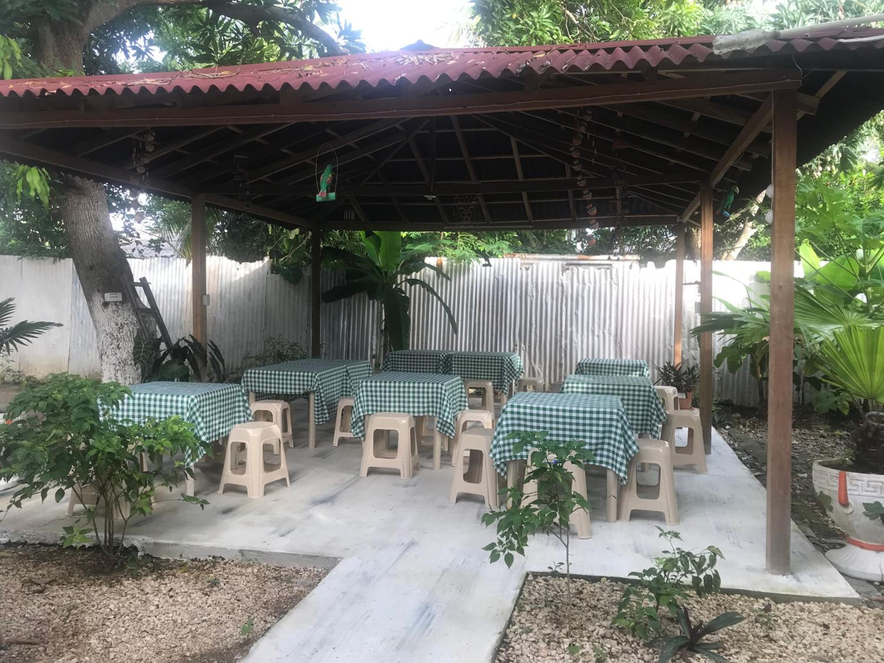 outdoor BBQ area