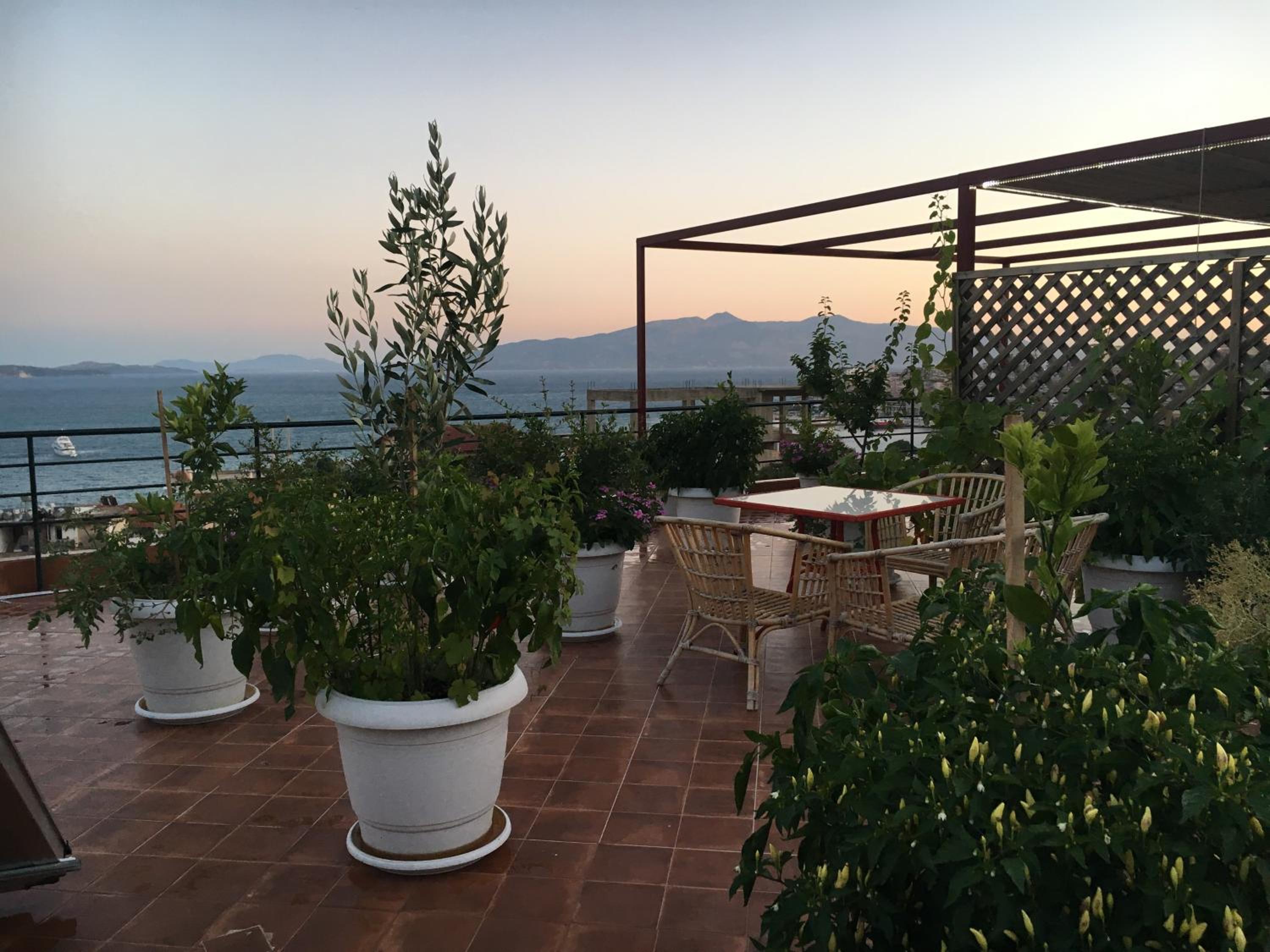 outdoor BBQ area