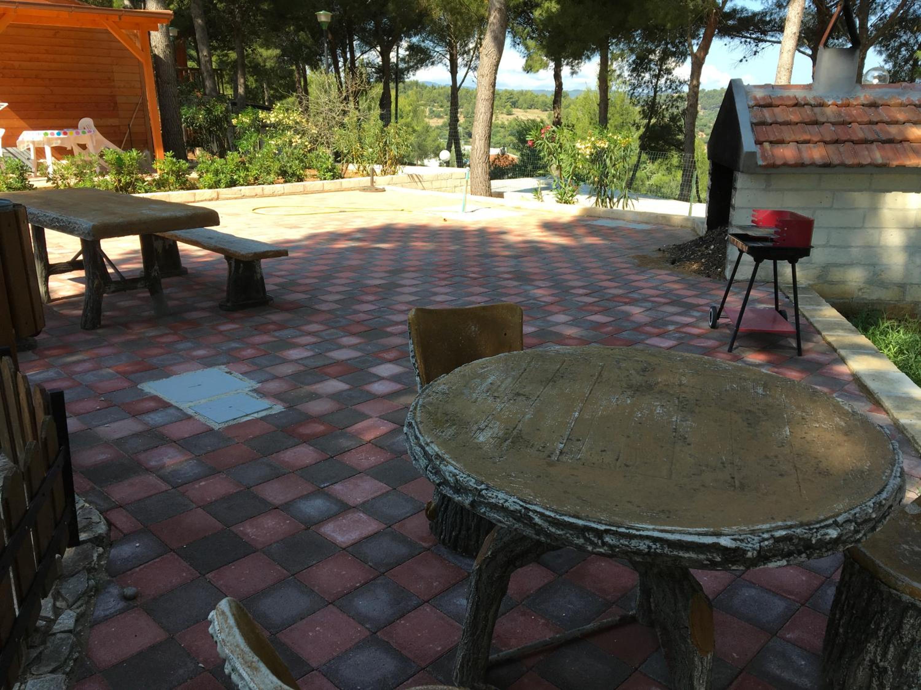 outdoor BBQ area