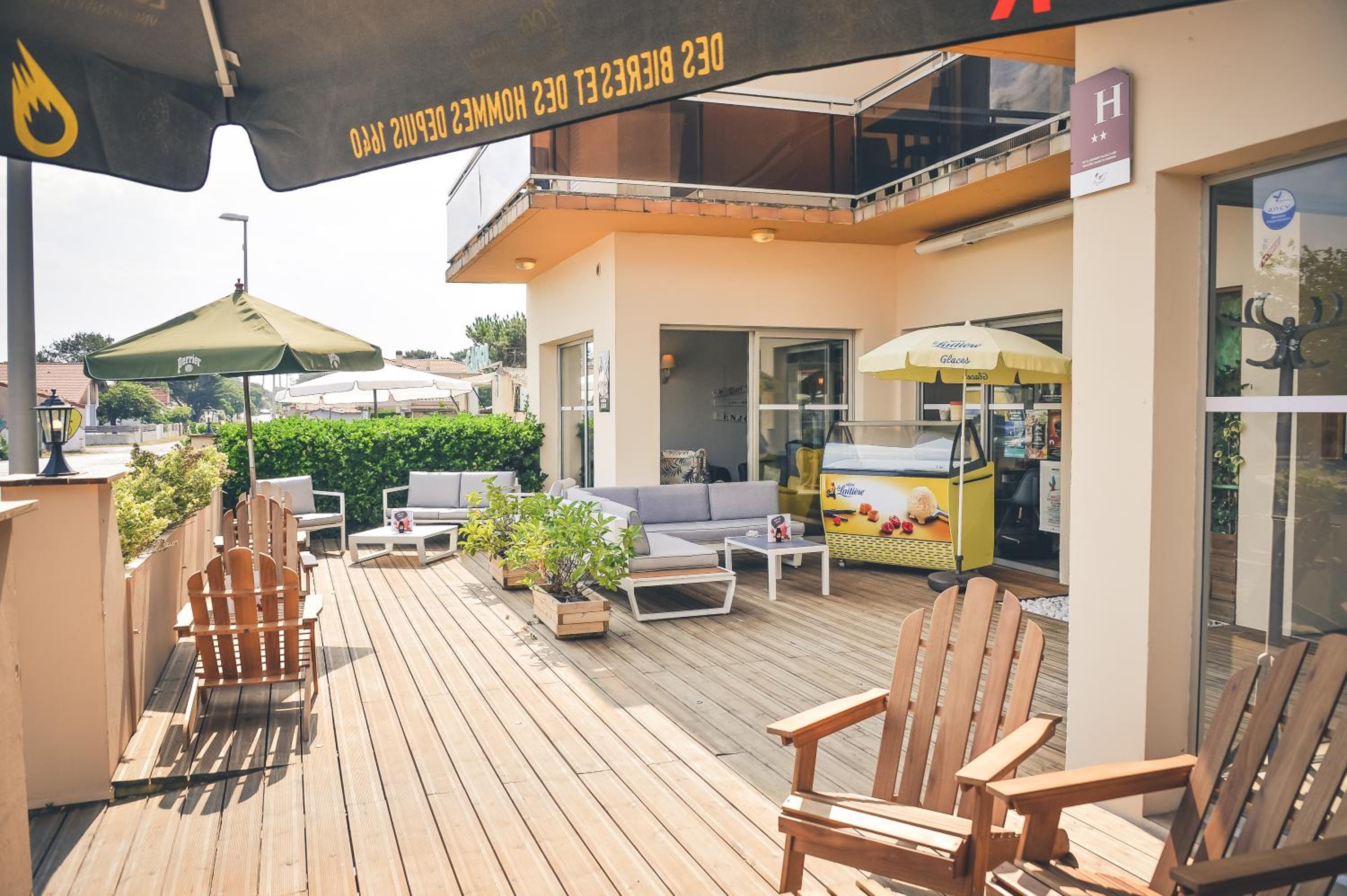 outdoor BBQ area