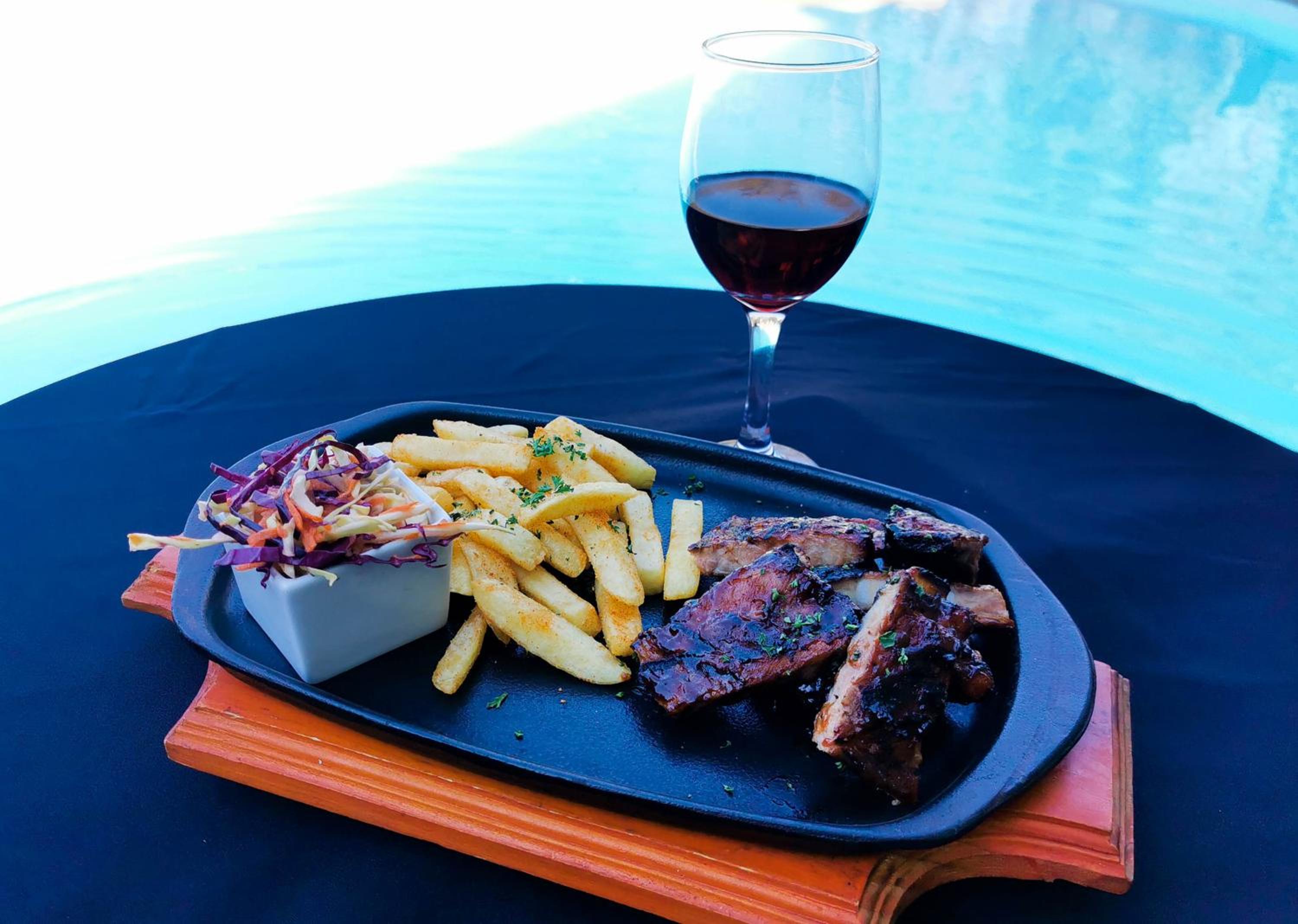 outdoor BBQ area