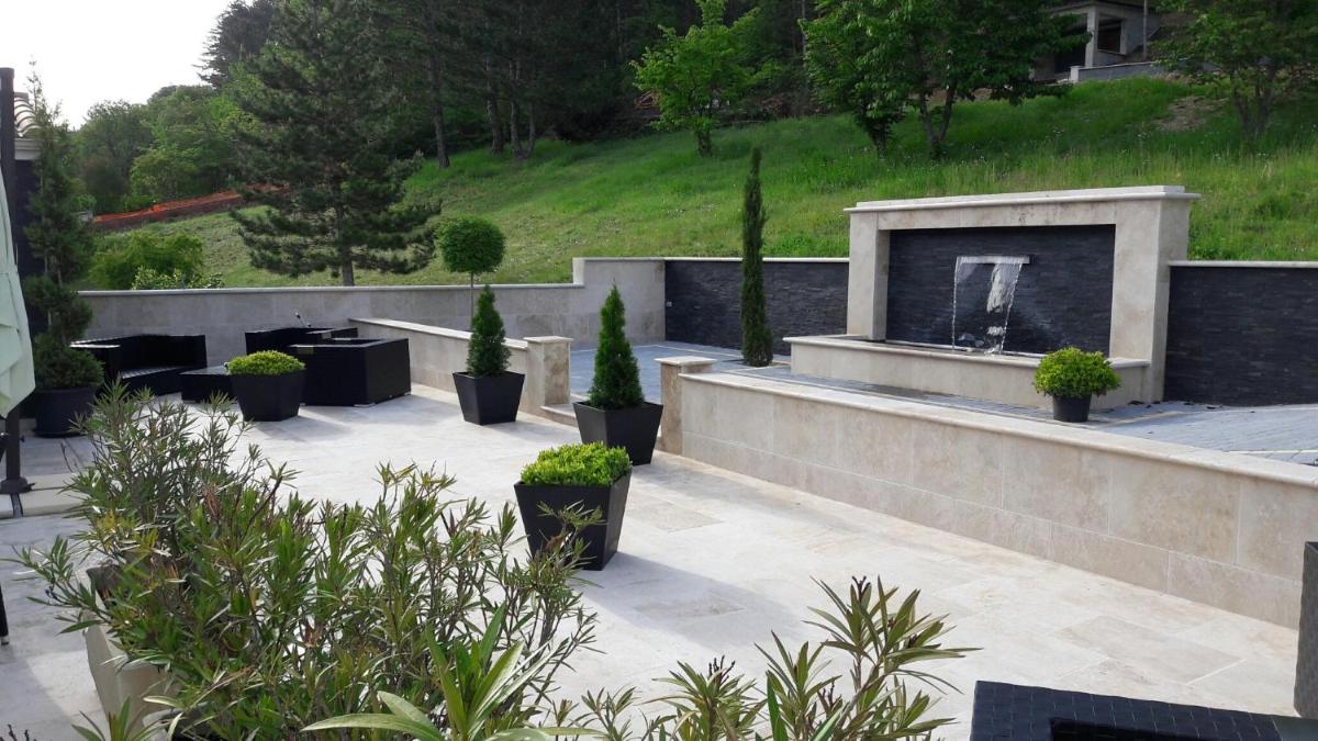 outdoor BBQ area