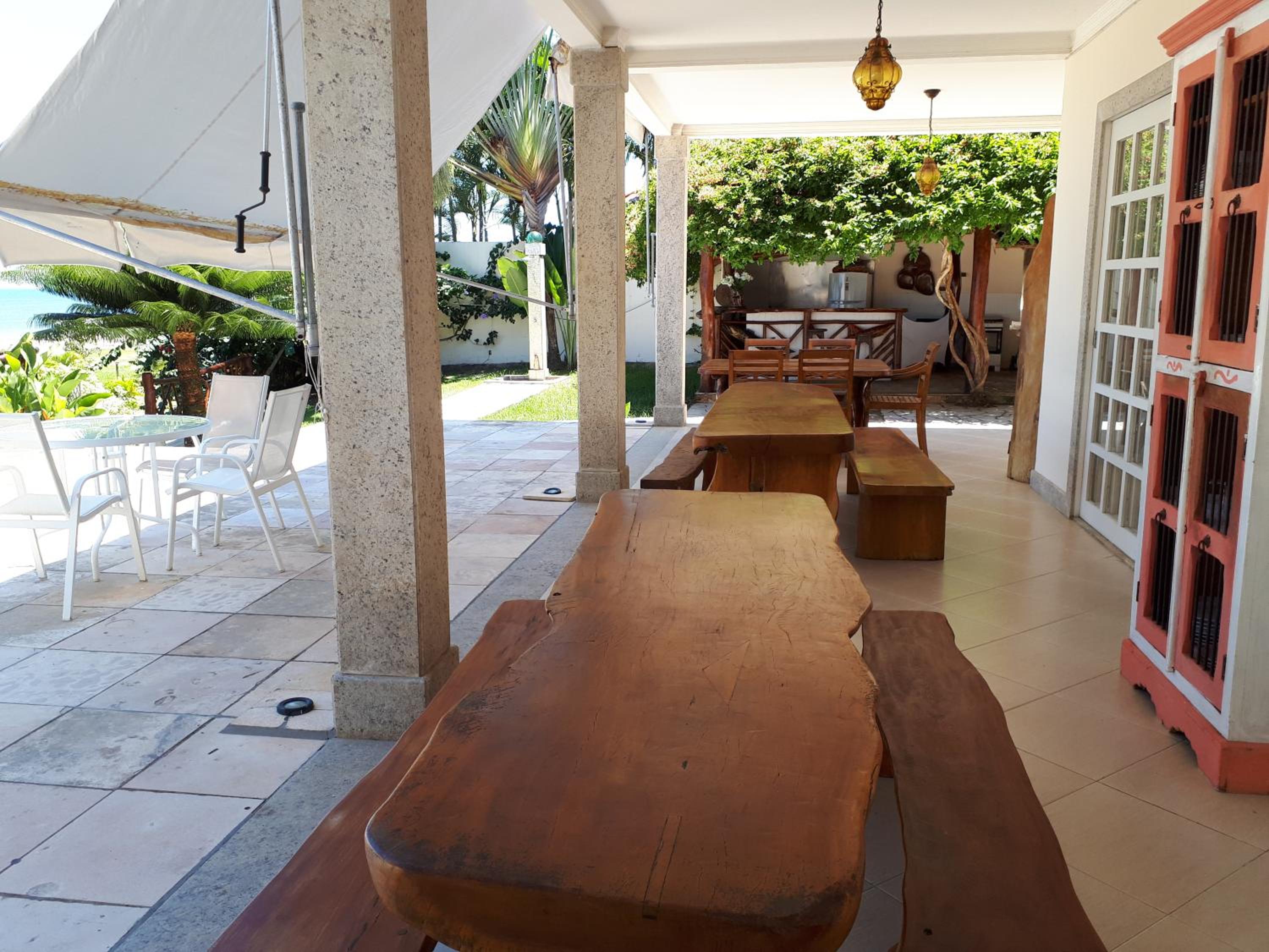 outdoor BBQ area