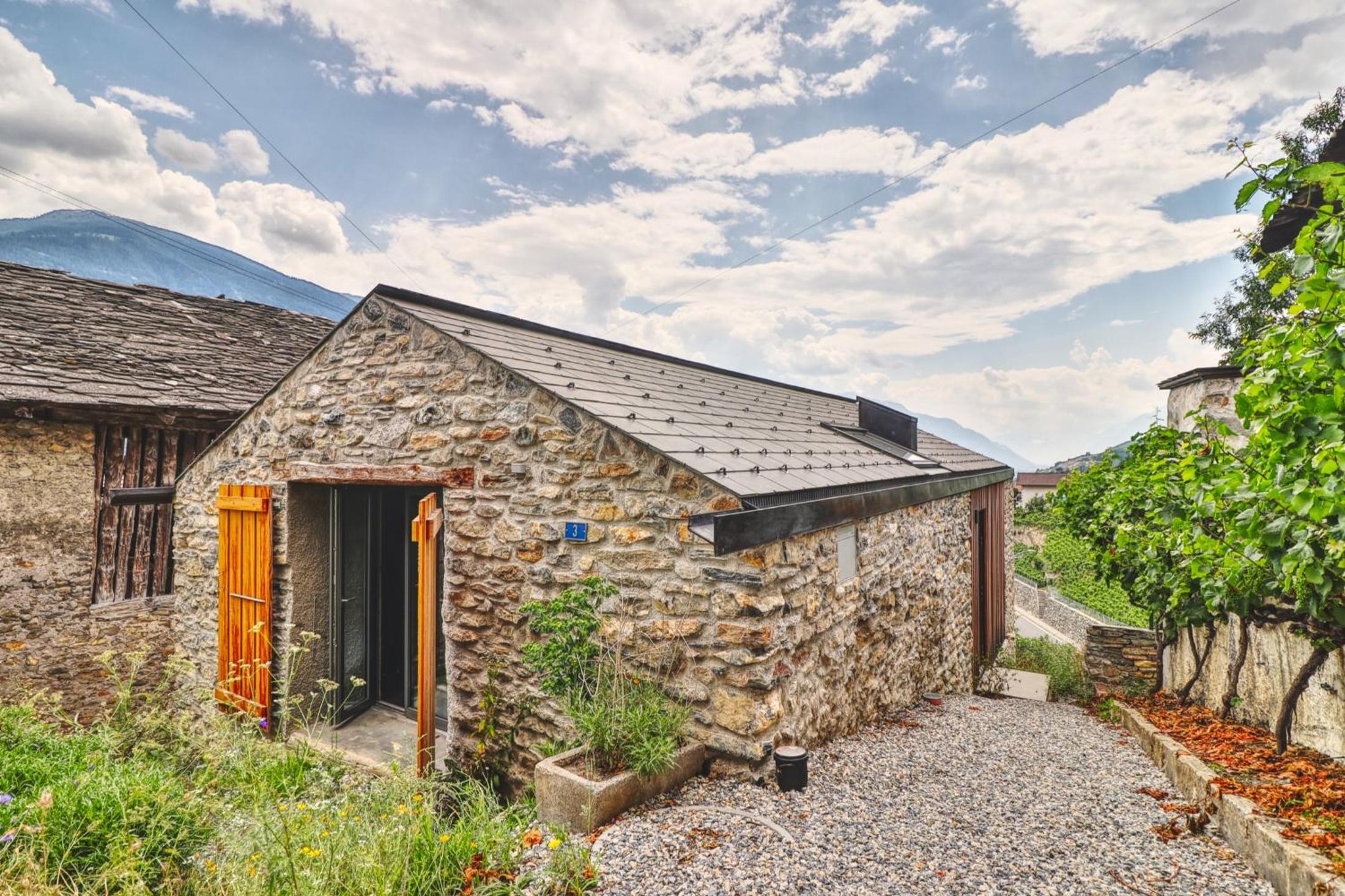 Renovated historic barn in mountain village