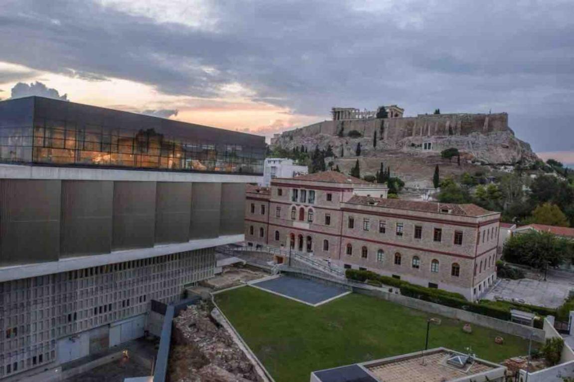Across Acropolis Museum chic design apartment!