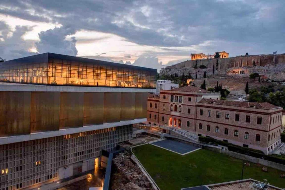 Across Acropolis Museum chic design apartment!