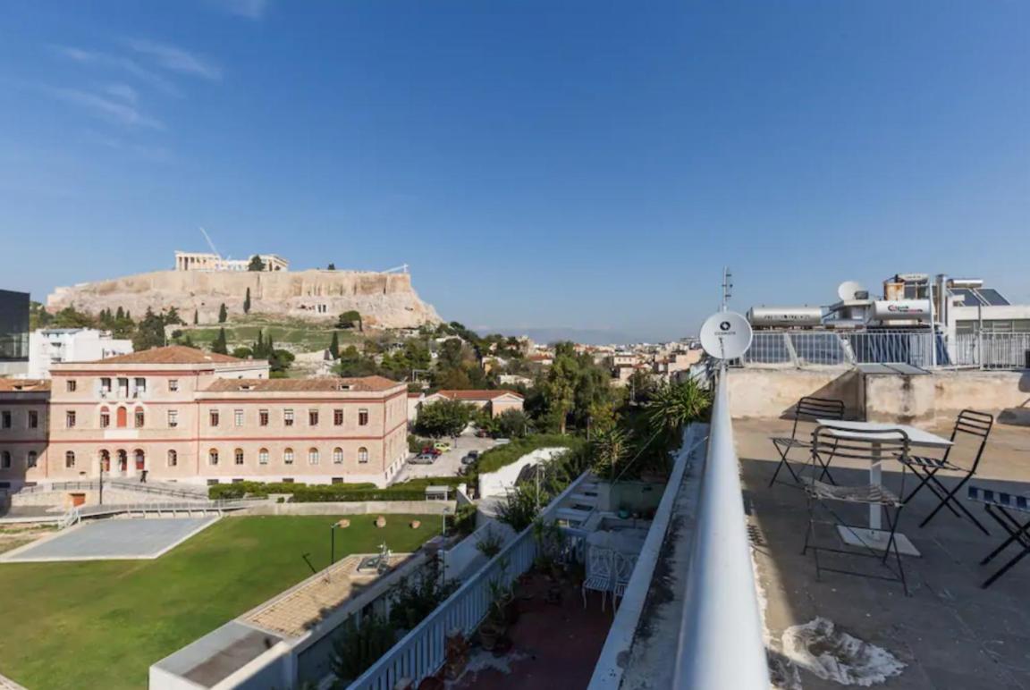 Across Acropolis Museum chic design apartment!