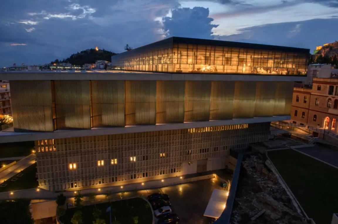 Across Acropolis Museum chic design apartment!