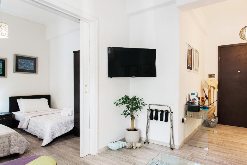 Across Acropolis Museum chic design apartment!