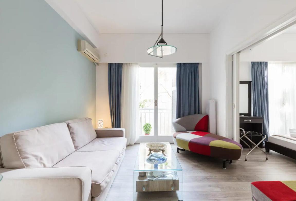 Across Acropolis Museum chic design apartment!