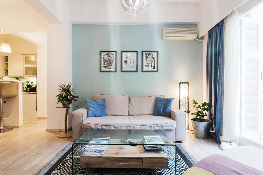 Across Acropolis Museum chic design apartment!
