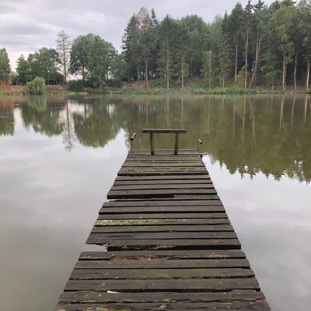 Florennes Gîte neuf 150 M2 devant un grand lac privé de 2 hectares poissonneux au milieu des bois