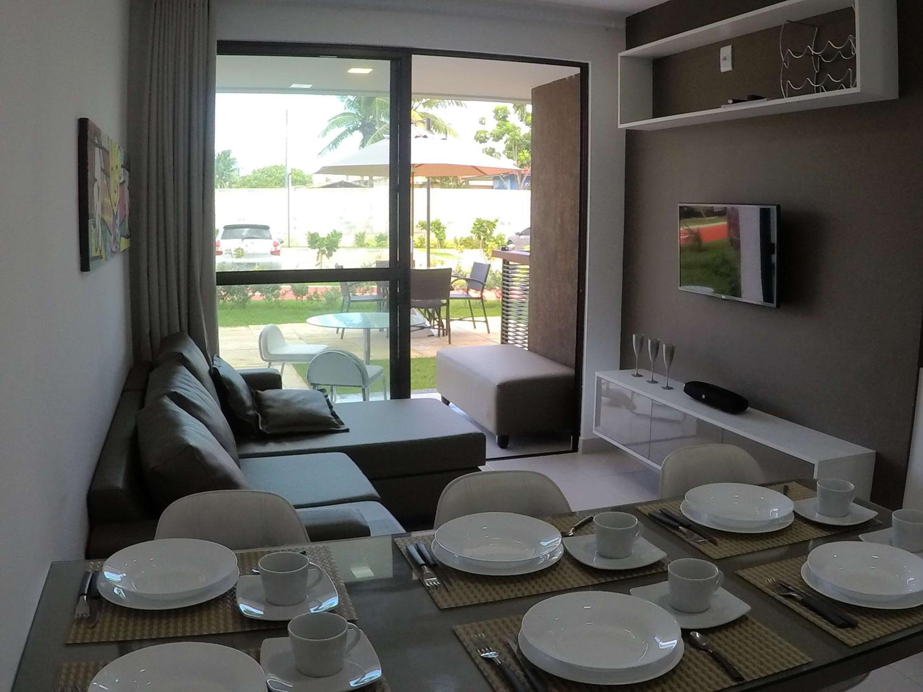 Flat Térreo Beira-Mar no resort Cupe Beach Living em Porto de Galinhas