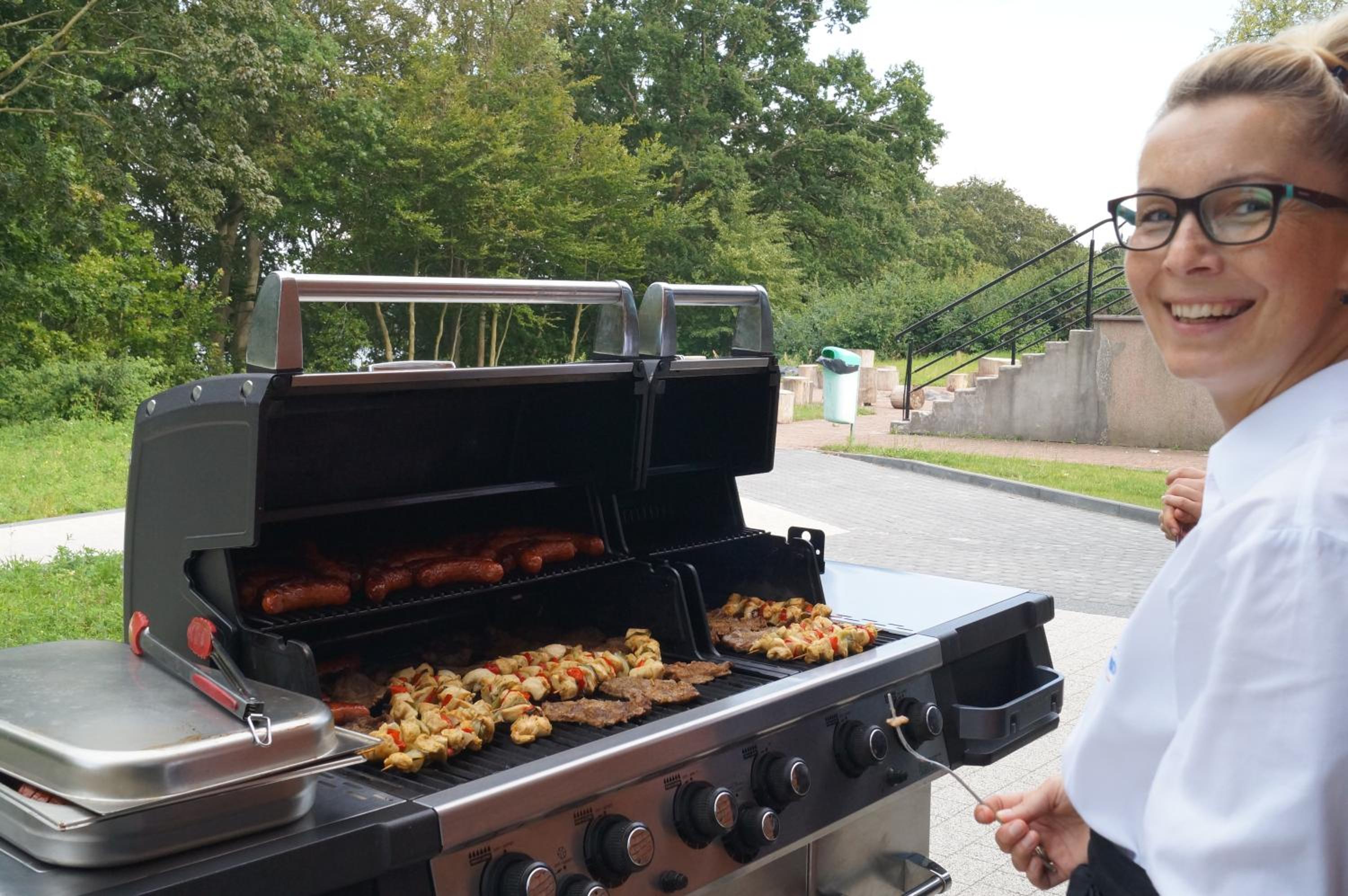 outdoor BBQ area