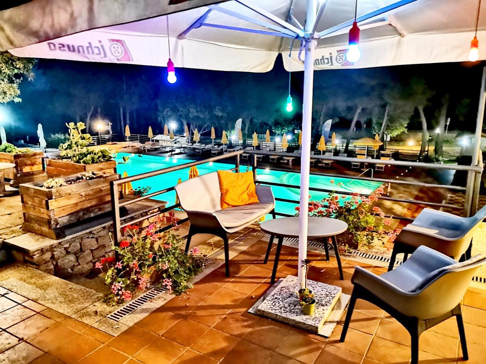 outdoor BBQ area