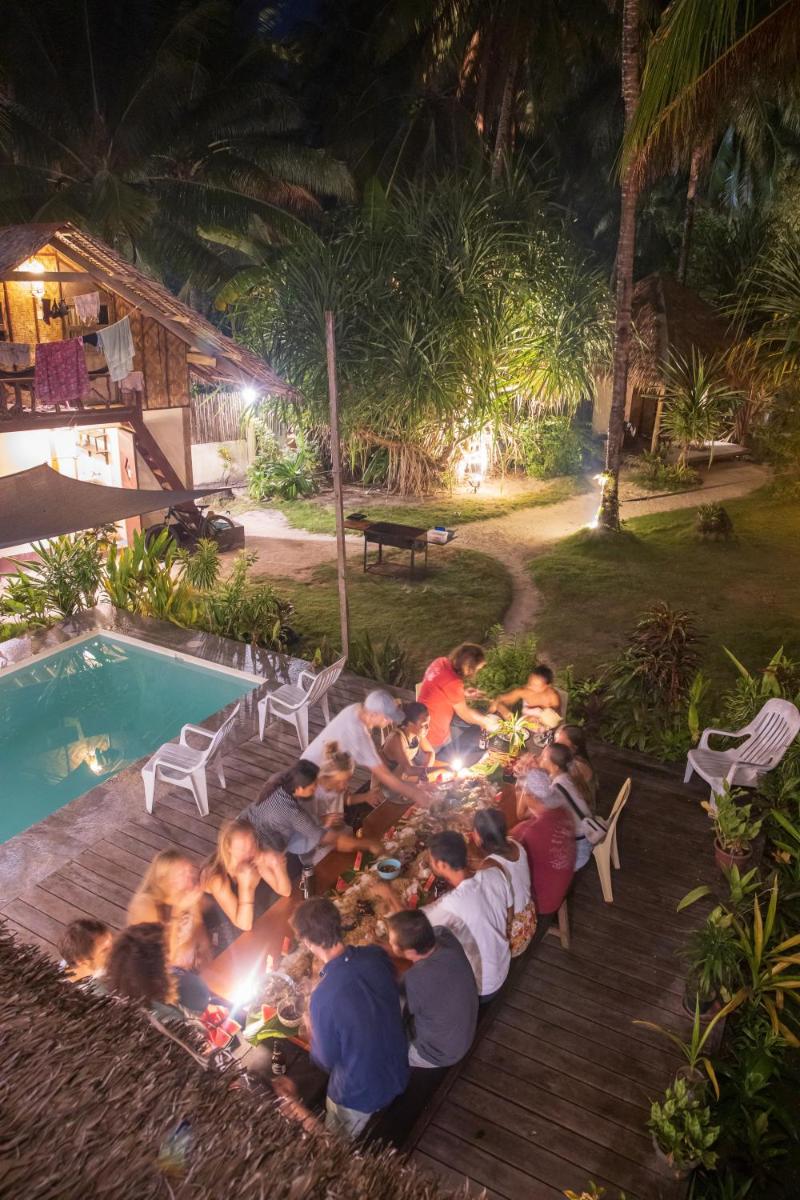 outdoor BBQ area