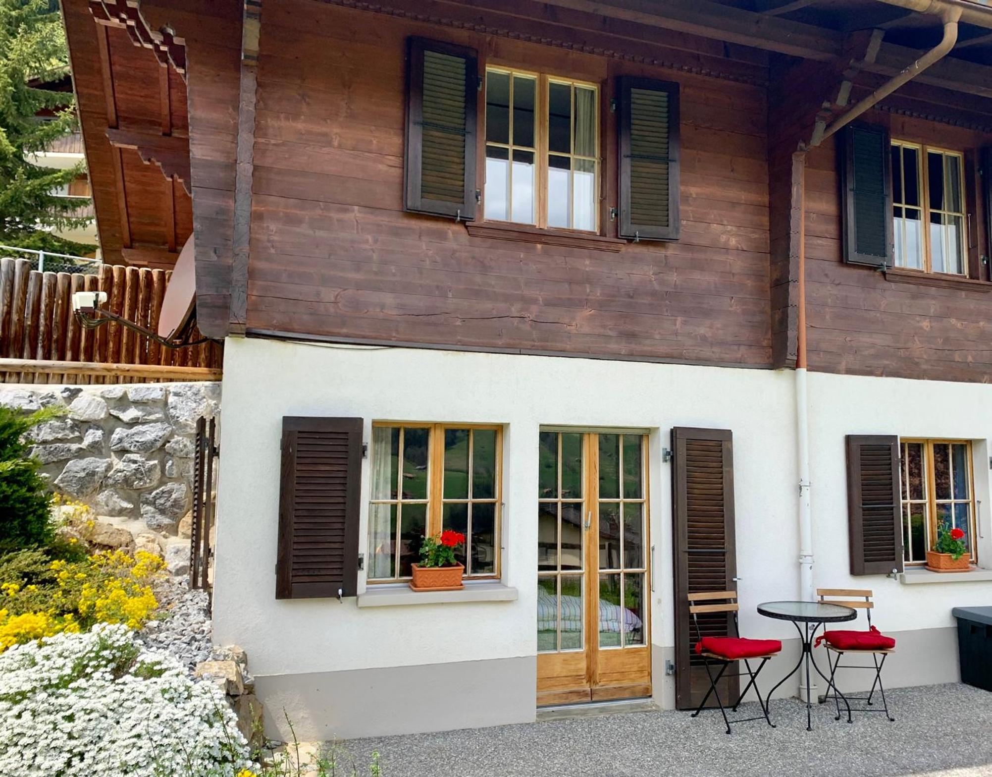 One Bedroom with mountain and garden view ground floor of Chalet Solaria