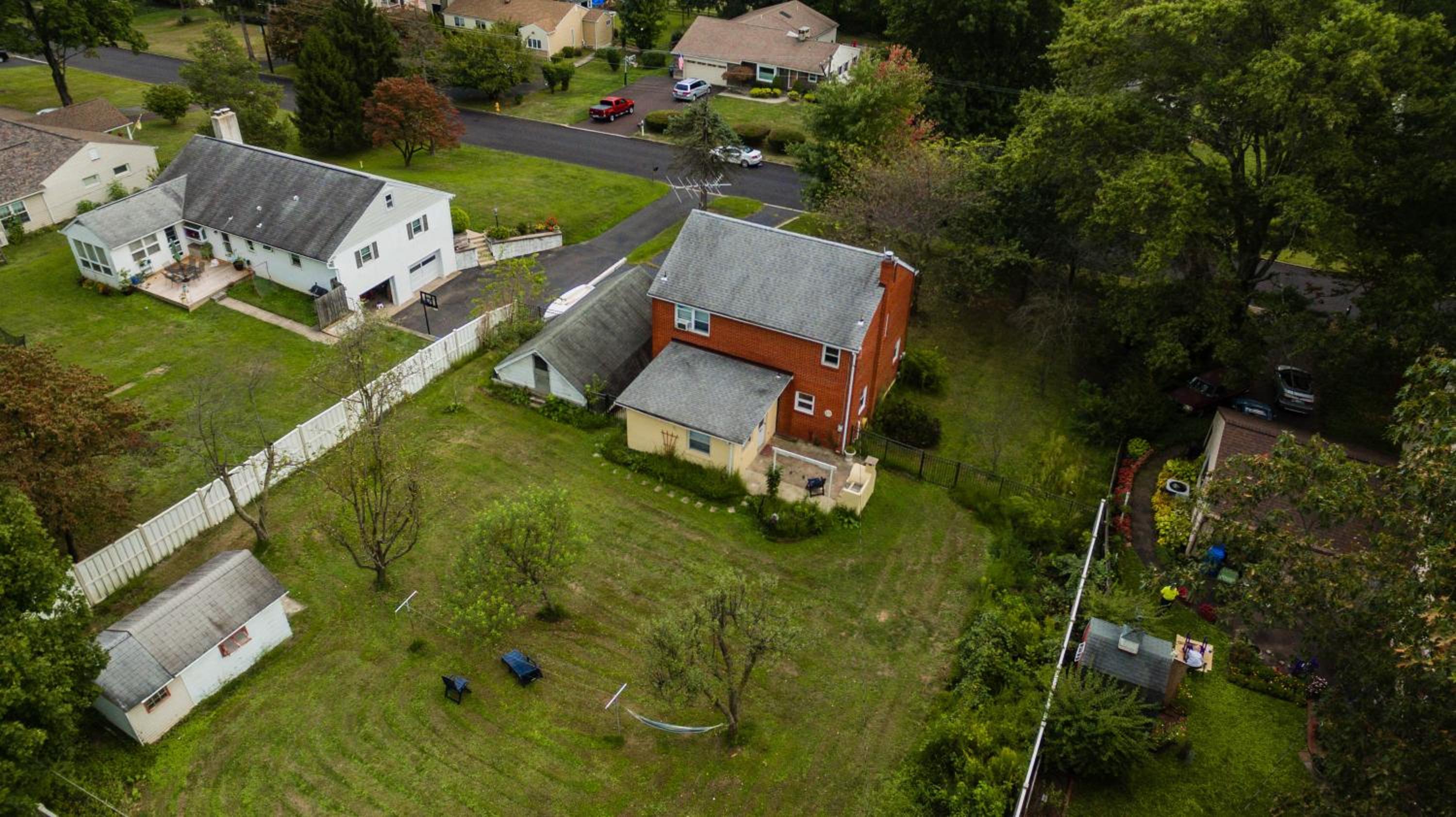 Red brick house view 4
