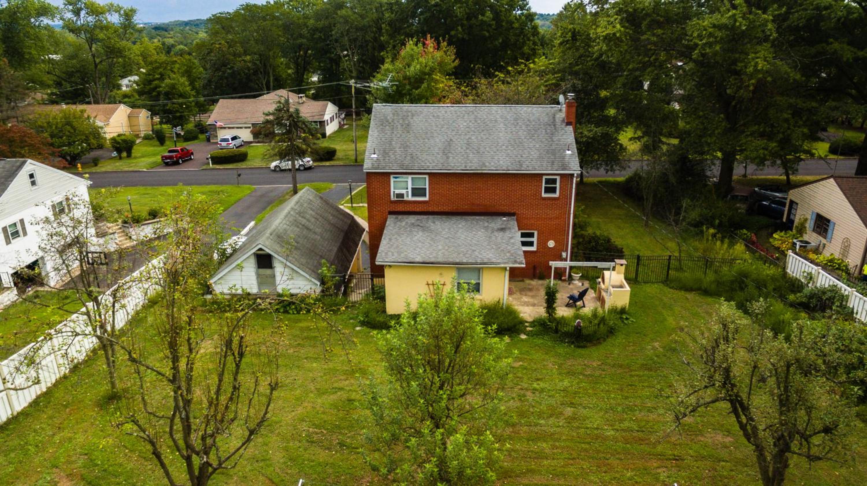 Red brick house view 5