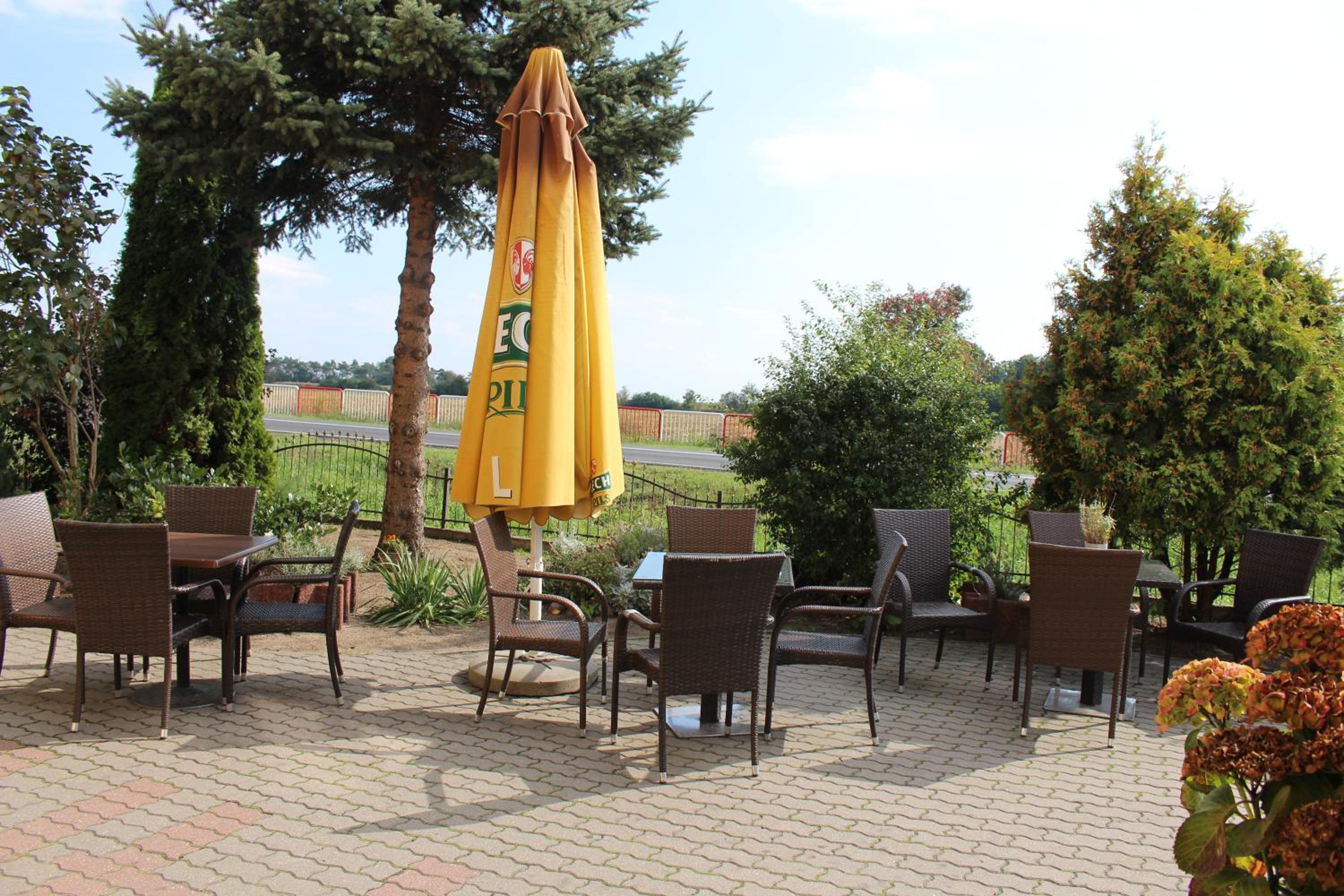 outdoor BBQ area