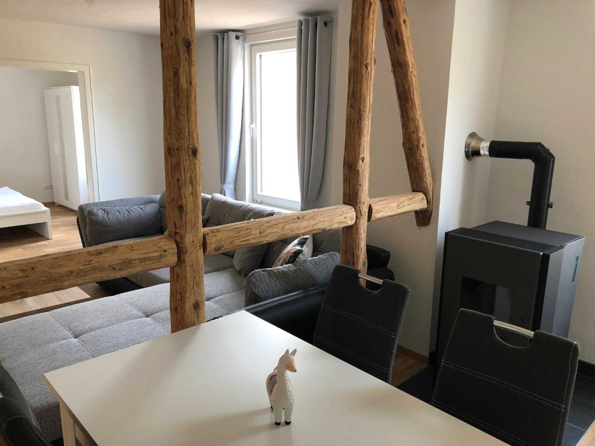 Ferienwohnung Alpakas im Nebel