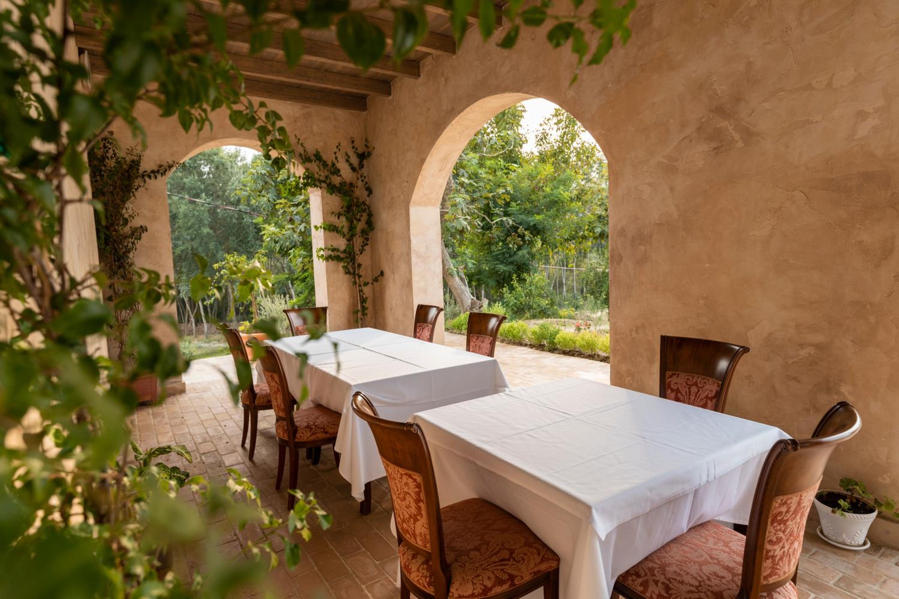 outdoor BBQ area