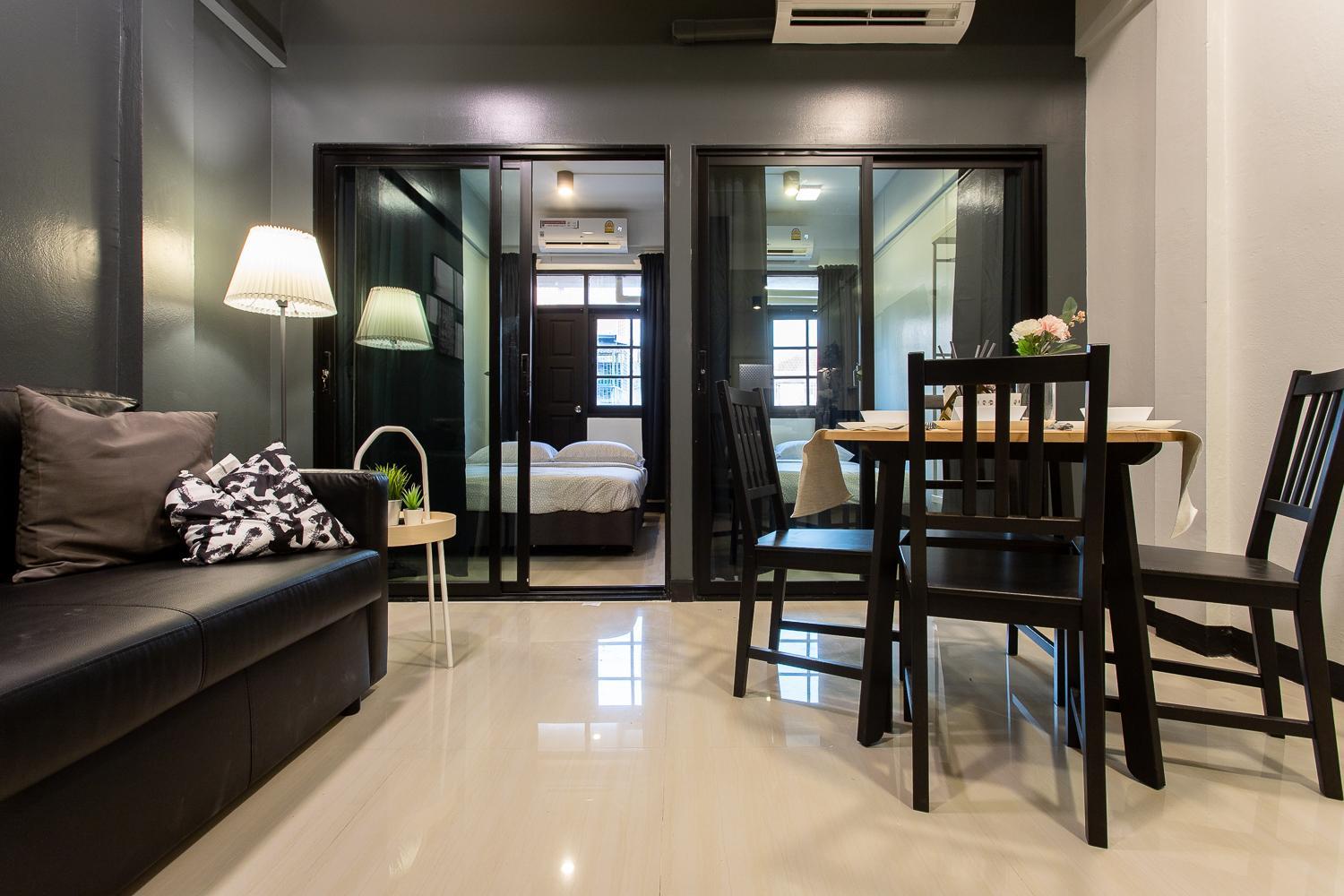 T5 2 Bedrooms/6guests/full kitchen/1 min to BTS