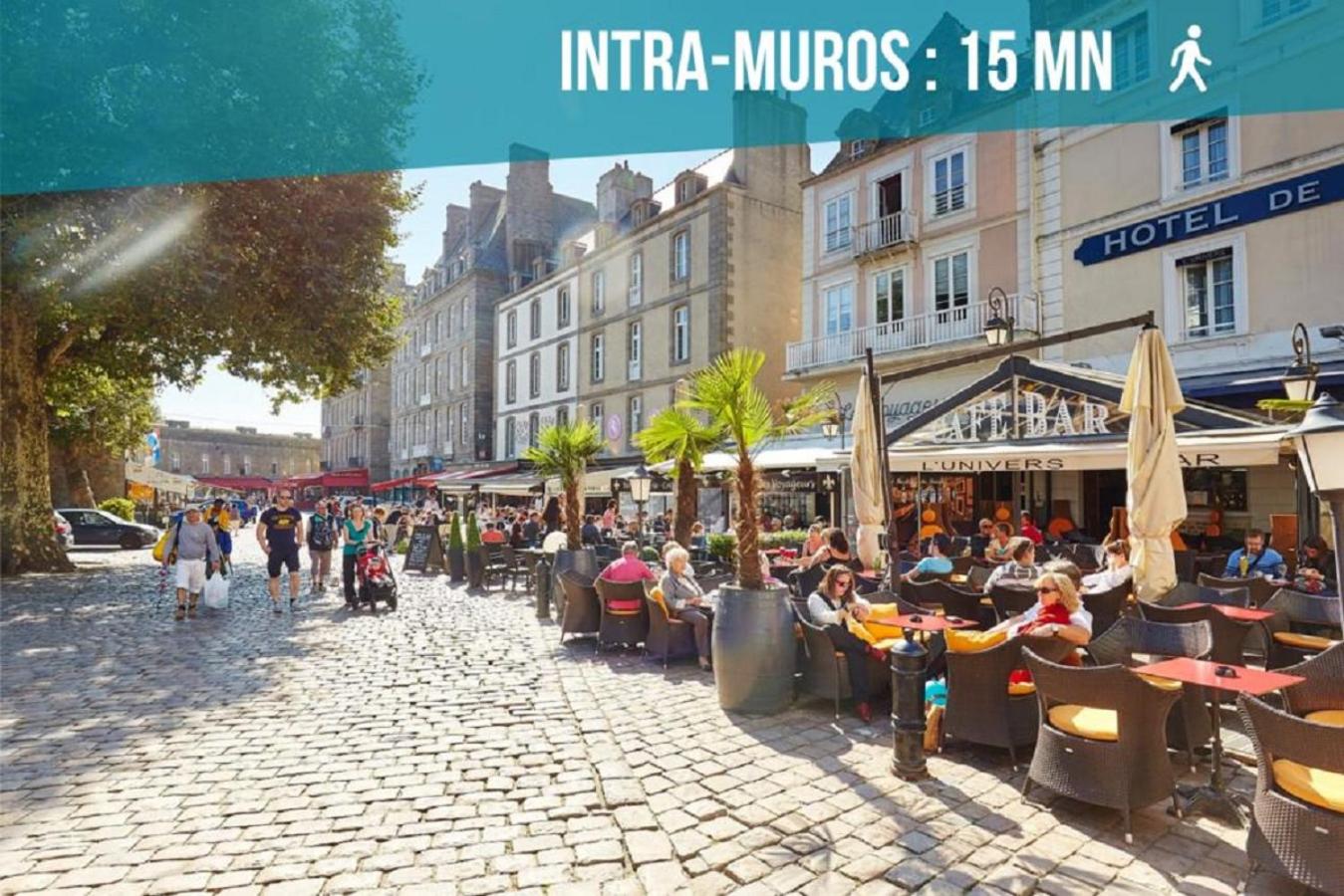 Appartement Saint Malo vue sur mer et sur intra muros, Ferry, plage et commerces à 50 m