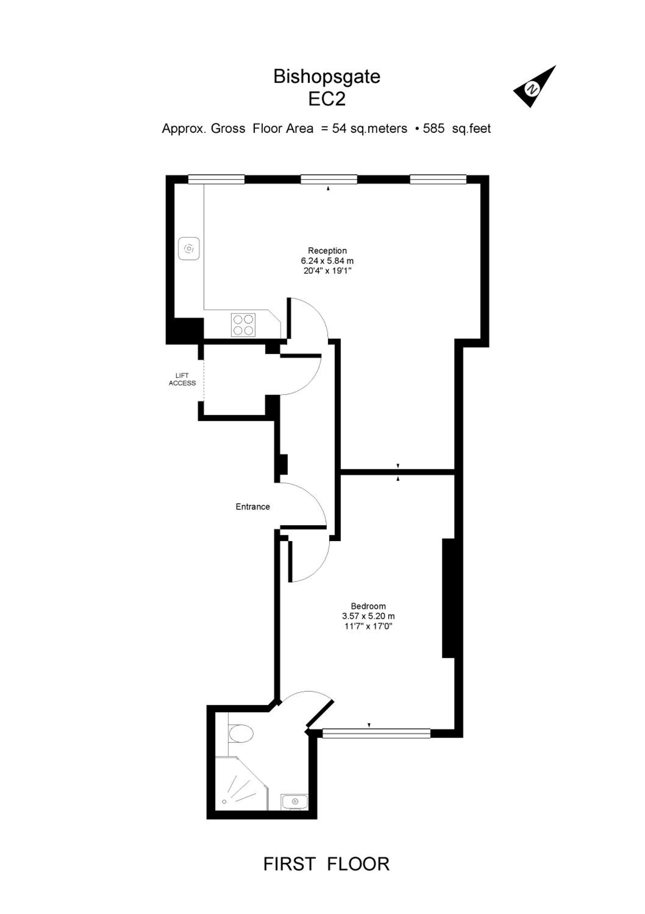 Apartment 1, 48 Bishopsgate by City Living London