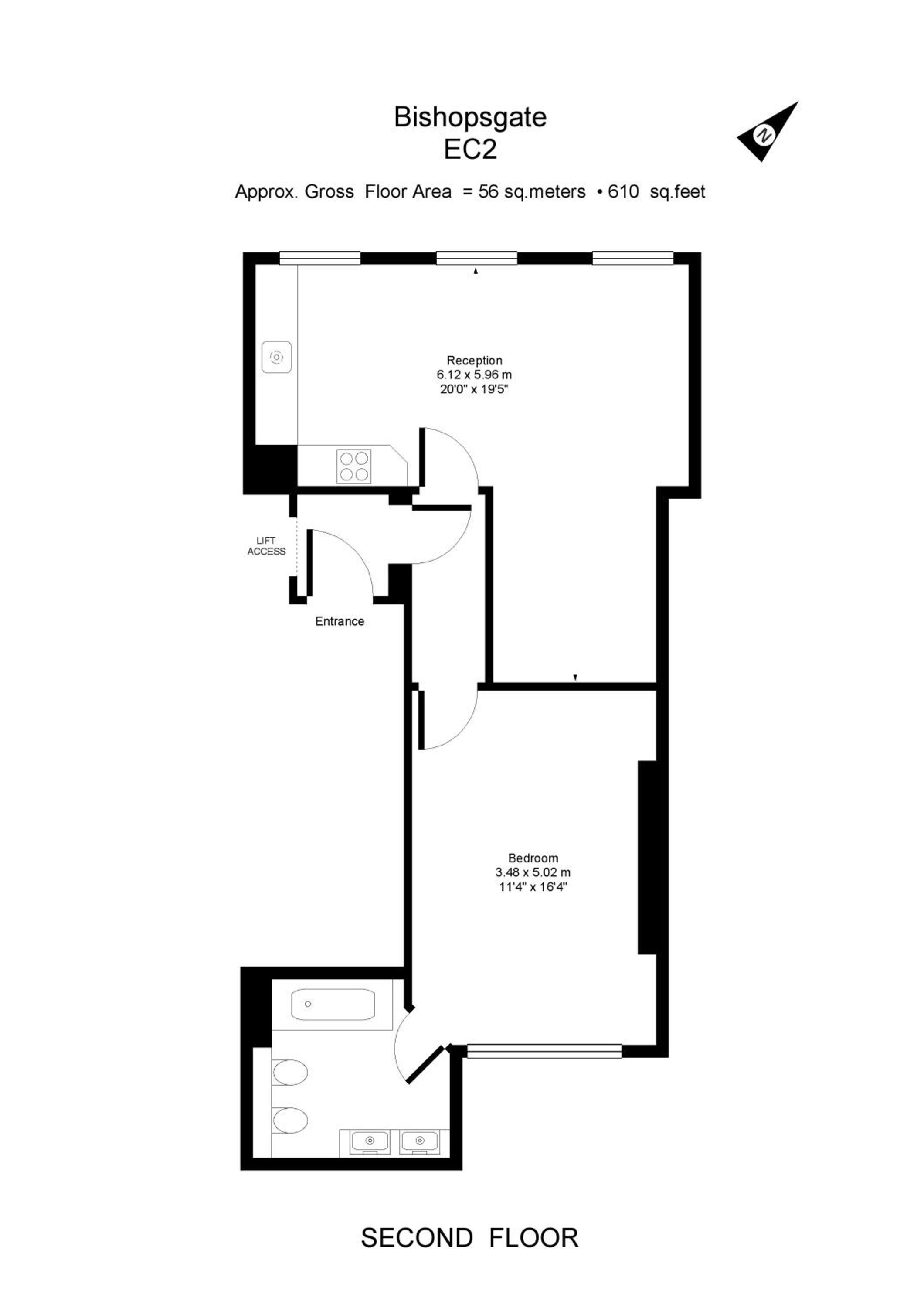 Apartment 2, 48 Bishopsgate by City Living London