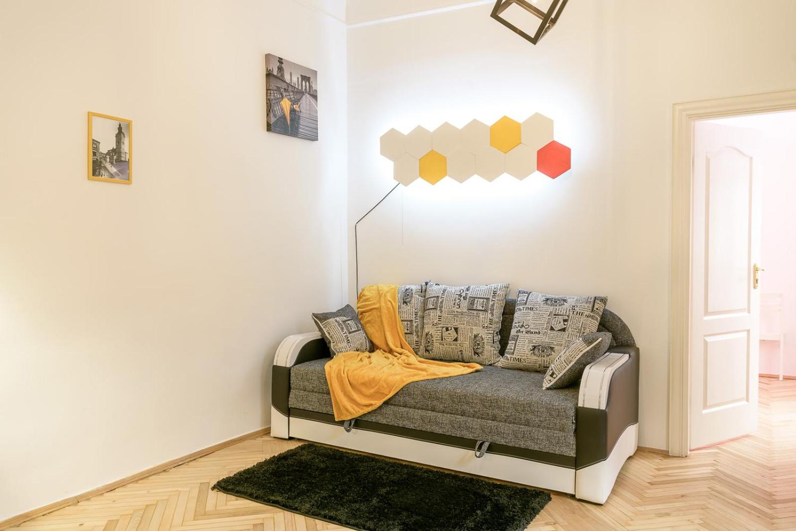 Red and Yellow Apartment Modern view 3