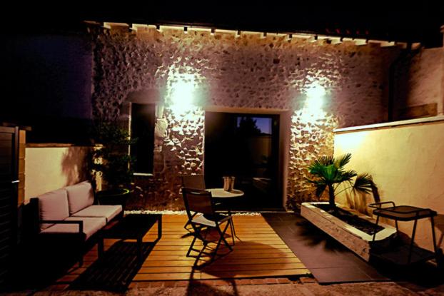 outdoor BBQ area